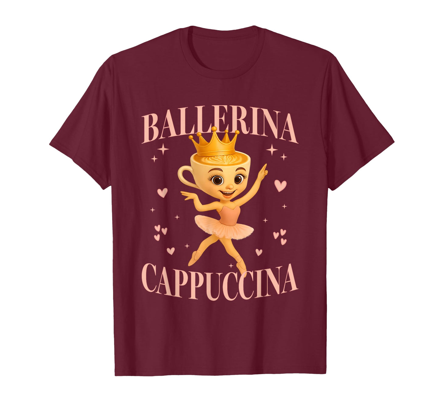 Ballerina Cappuccina Princess Italian Brainrot Girl Kids T-Shirt