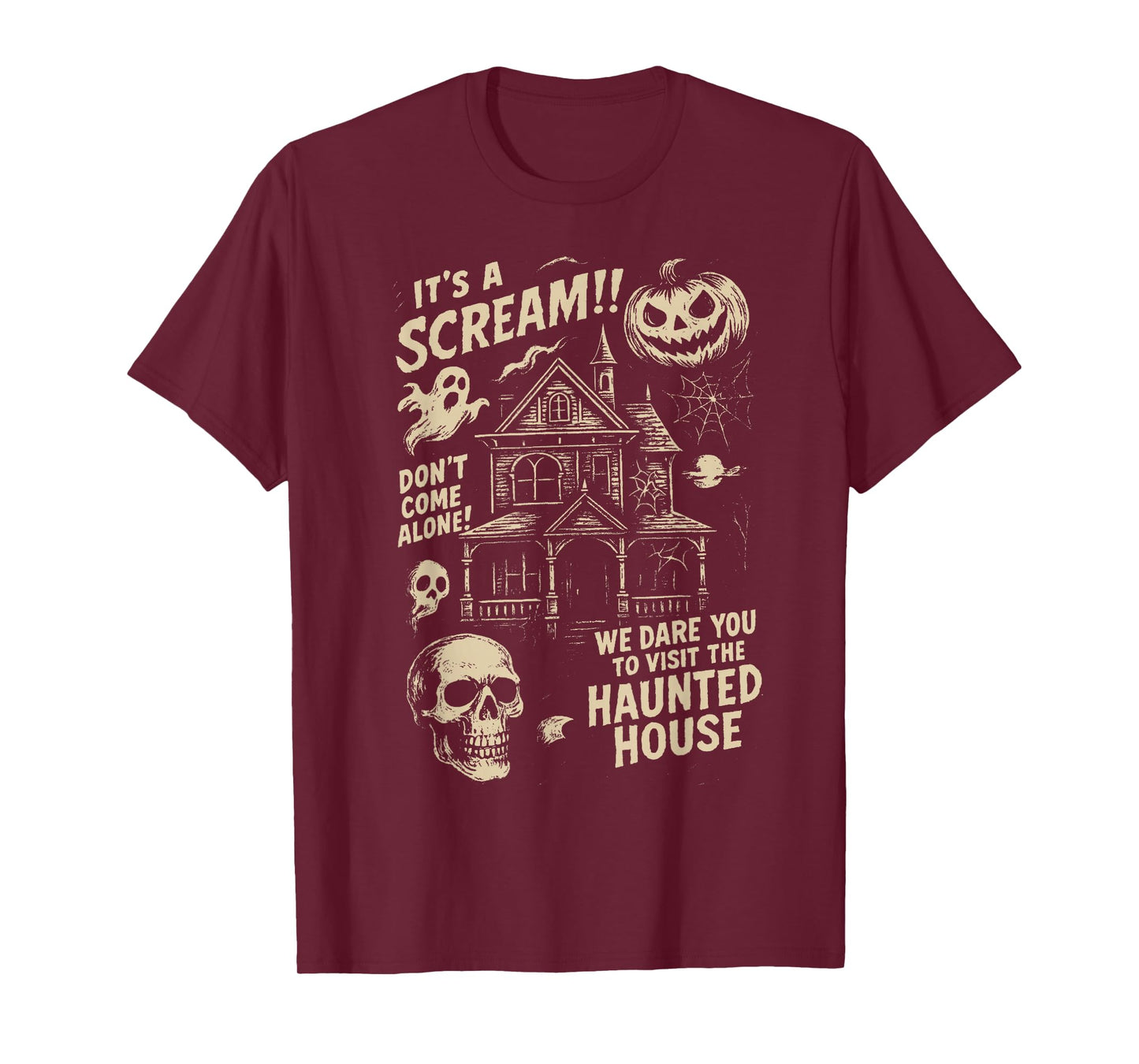 It's A Scream Haunted House Halloween Spooky Season Ghost T-Shirt