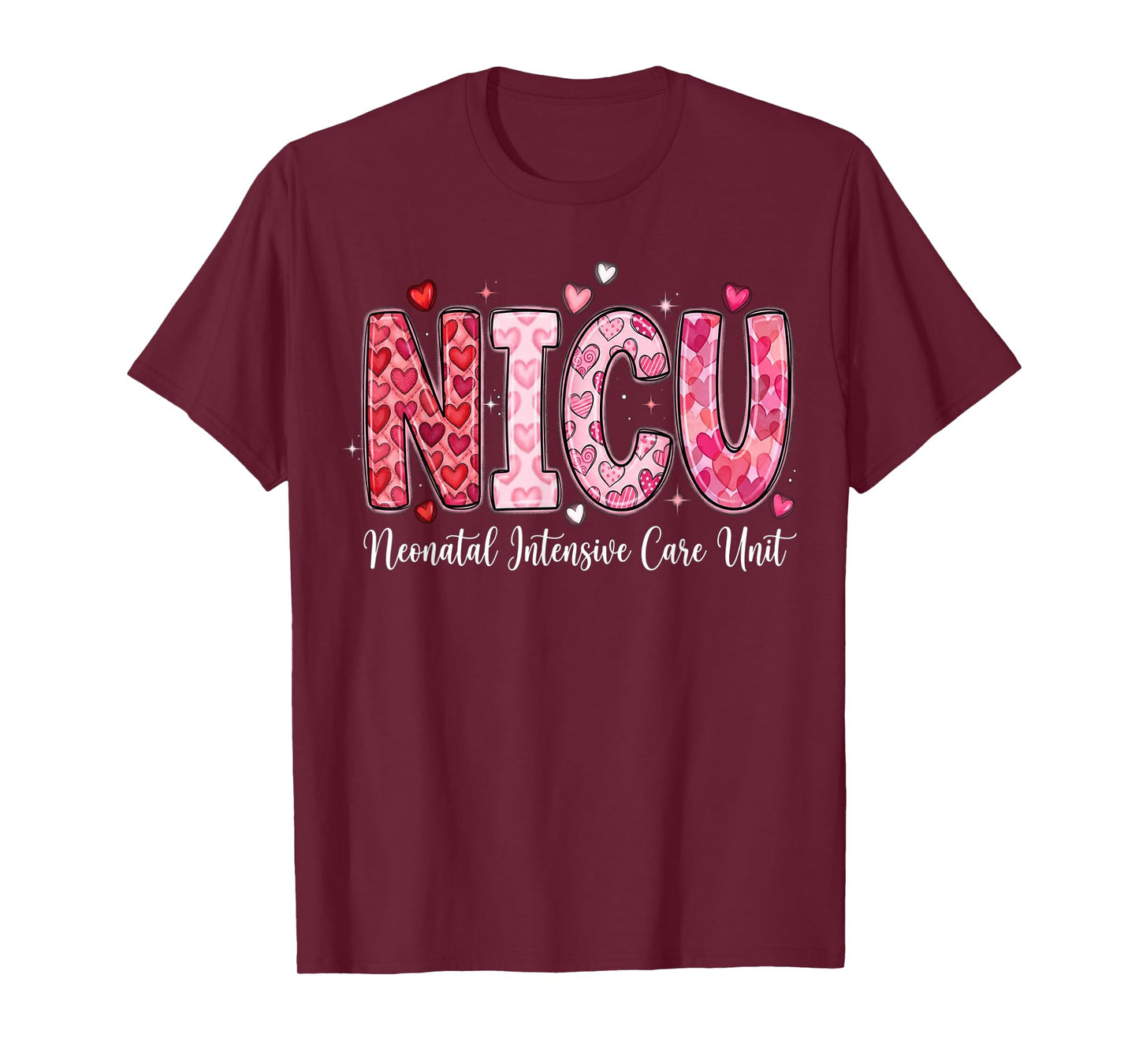 Happy Valentine Nurse NICU Valentines Shirt Nurses Heart T-Shirt
