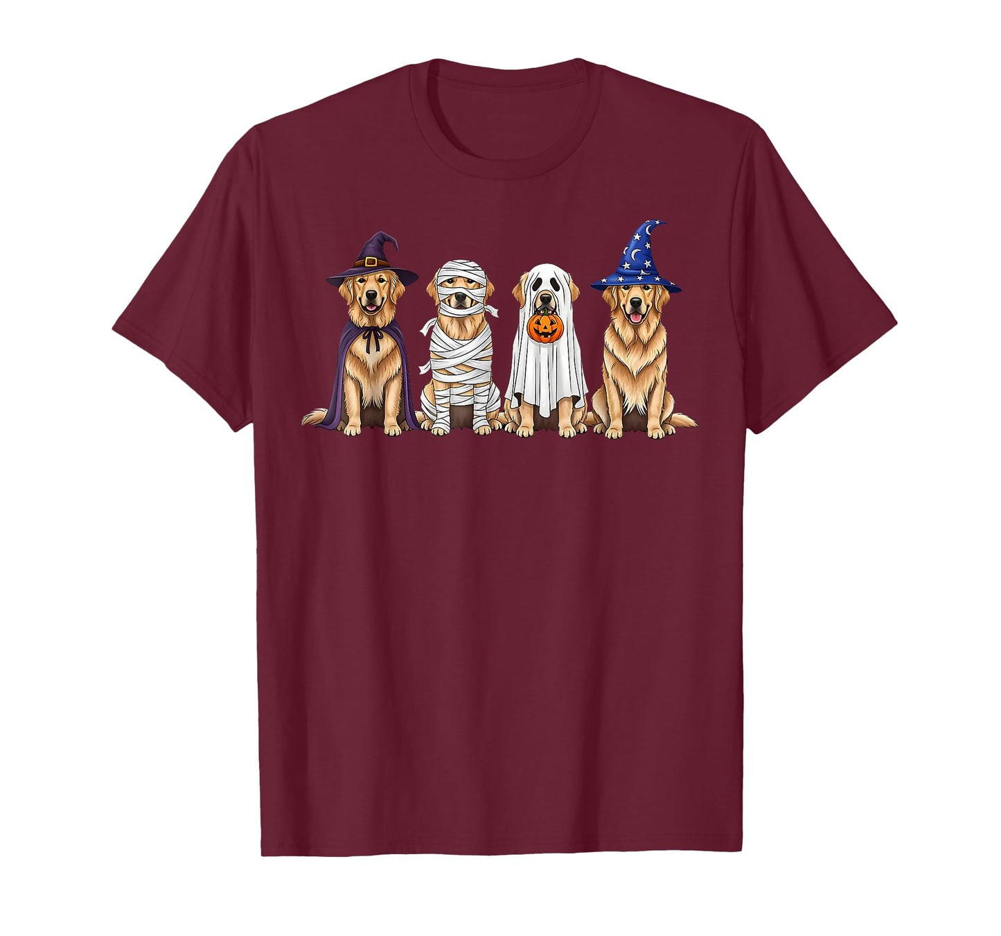Halloween Golden Retriever Ghost Spooky Dog Lovers Dog Mama T-Shirt