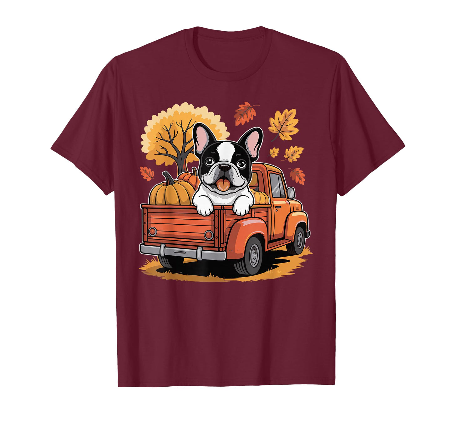 Happy Thanksgiving Dog Lovers French Bulldog Pumpkin Autumn T-Shirt