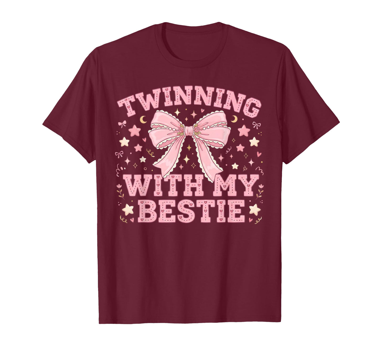 Twinning with My Bestie Spriit Week Matching Girls Cute T-Shirt
