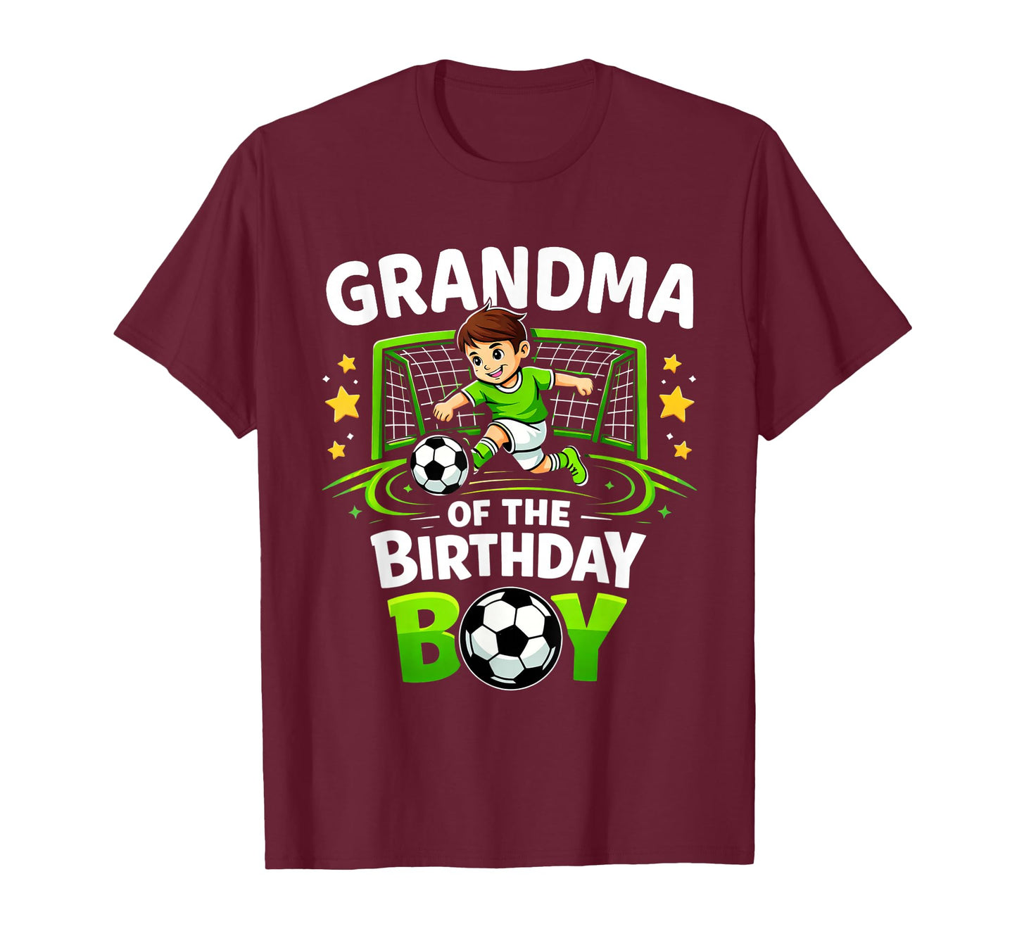Grandma of The Birthday Boy Soccer Ball Funny Soccer Grandma T-Shirt