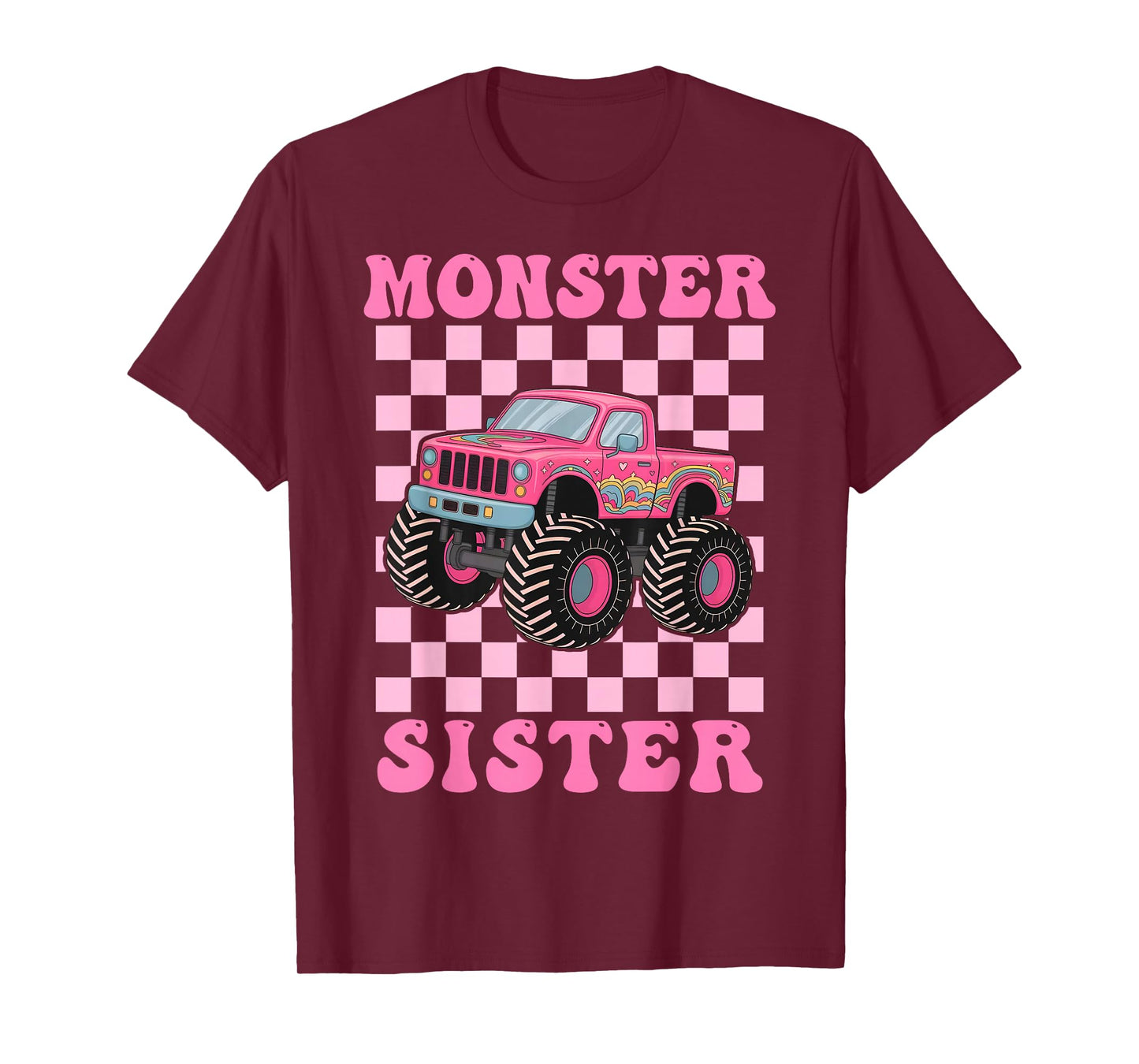 Monster Truck Sister Family Matching Monster Truck Lovers T-Shirt