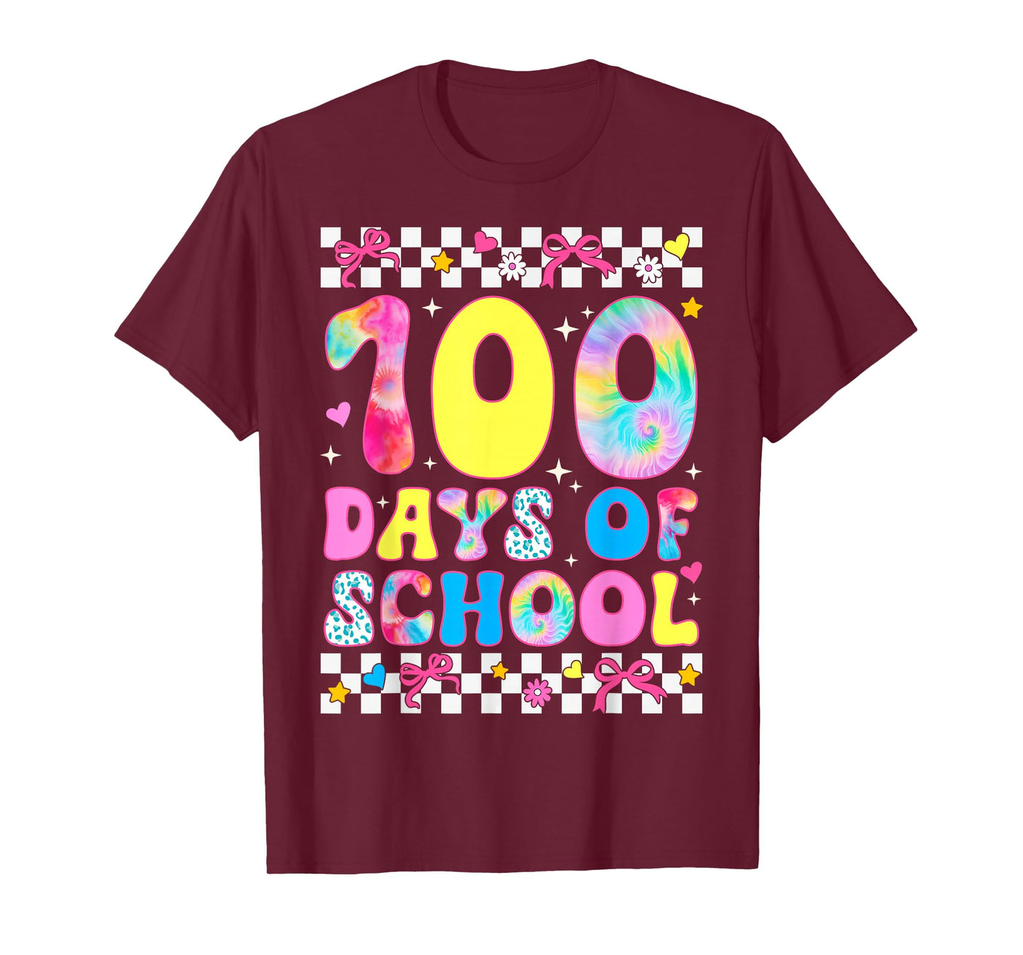 100 Days of School Tie Dye 100th Day of School Boys Girls T-Shirt