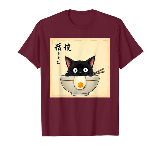 Cute Ramen Cat Kawaii Japanese Anime Cat Lover T-Shirt