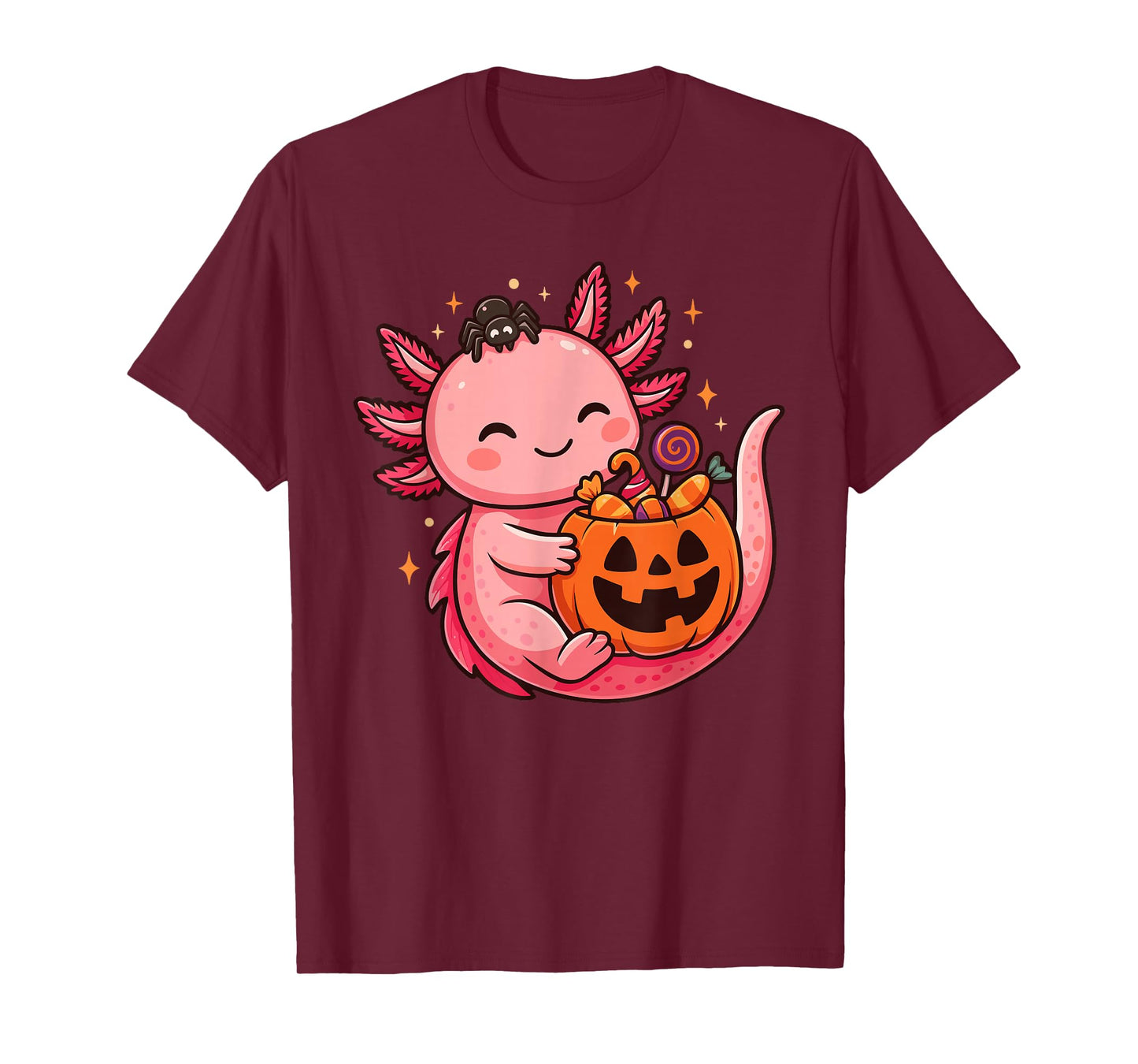 Cute Halloween Axolotl Spooky Animal Halloween Costume T-Shirt