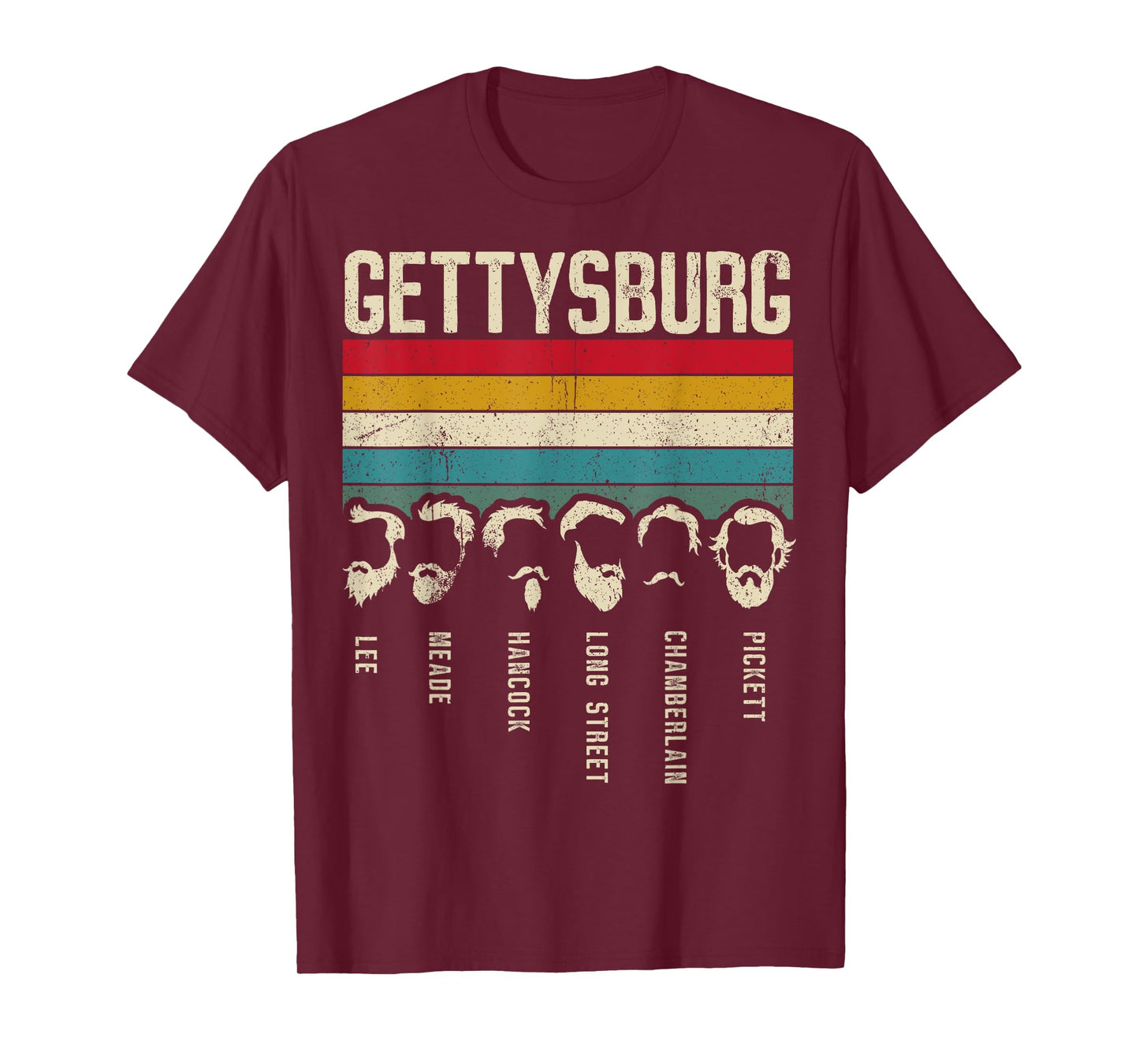 US History - Civil War Beards - Gettysburg Beard T-Shirt