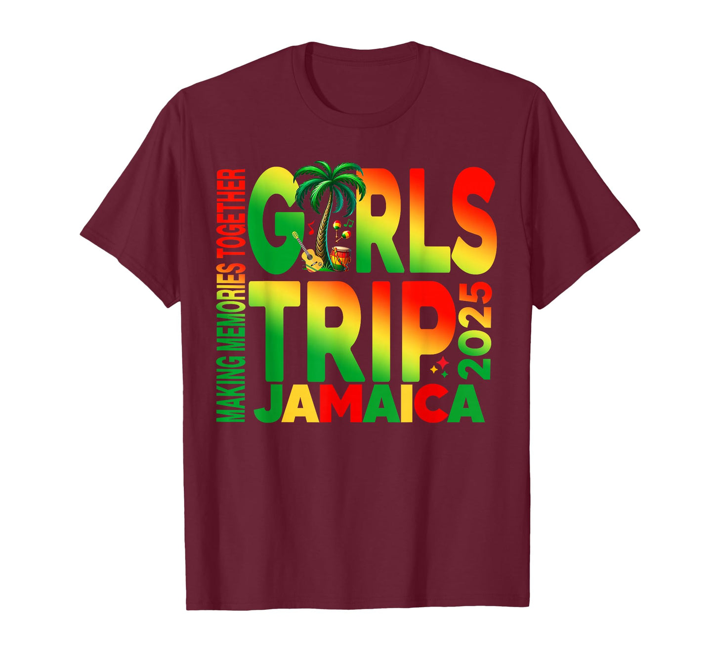 Jamaica Vacation 2025 Girls Trip Matching Jamaican Group T-Shirt
