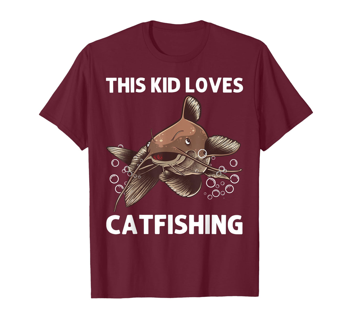 Cool Catfishing Design For Kids Boys Catfish Fish Catfishing T-Shirt