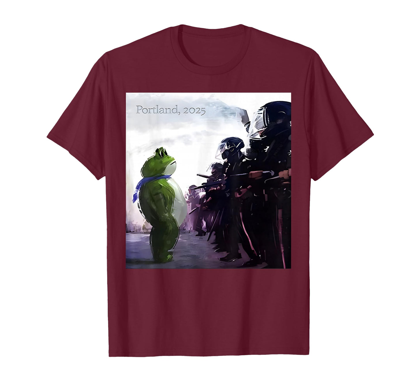 Portland 2025 Funny Portland Frog Protest T-Shirt