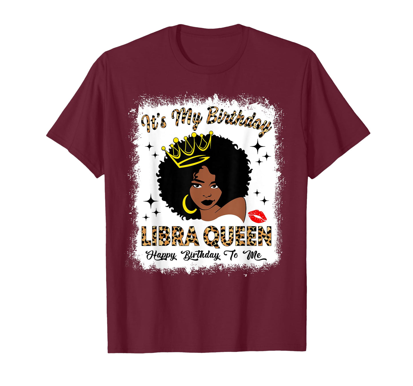 It's My Birthday Afro Women African American Libra Queen T-Shirt