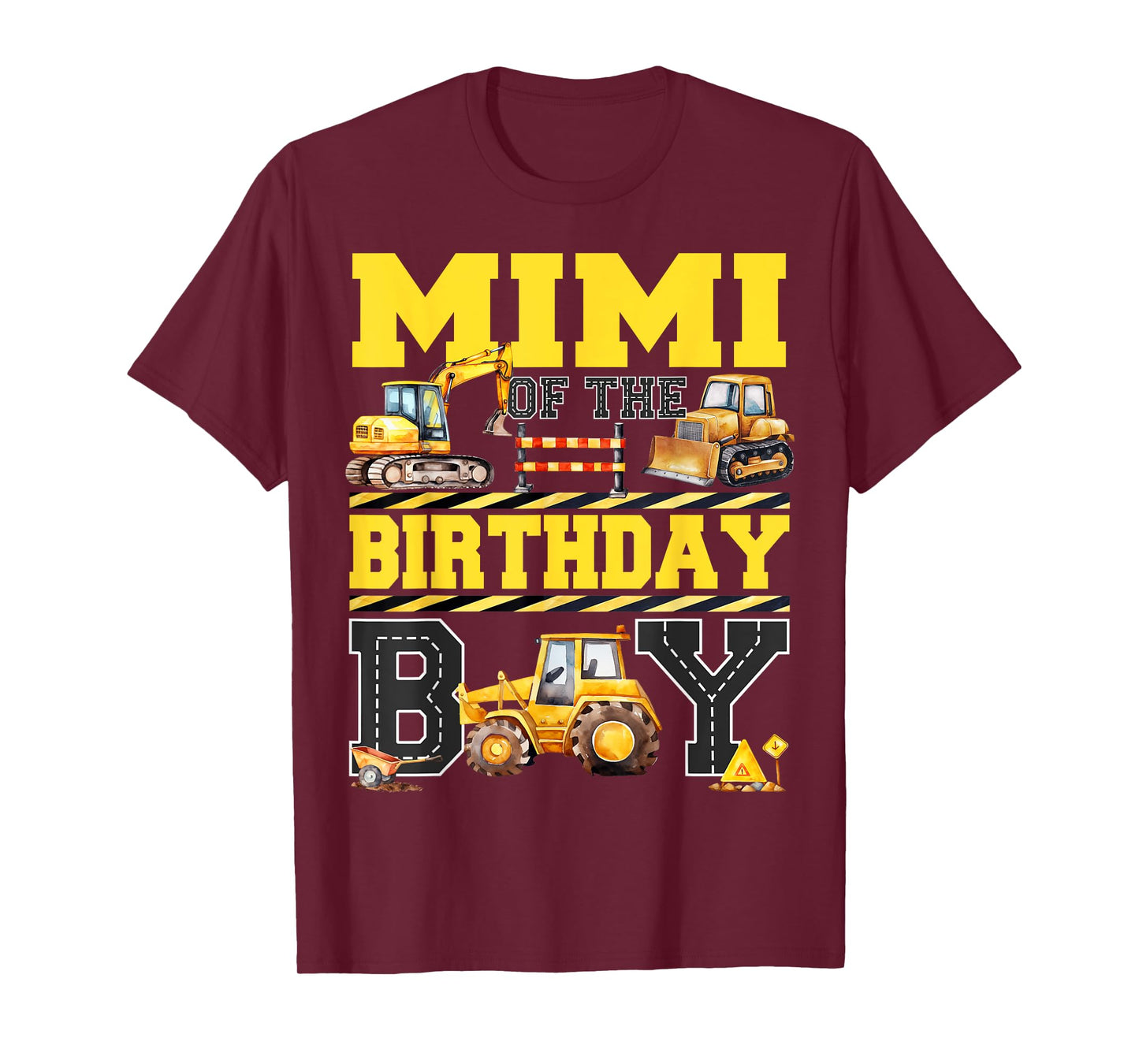 Mimi Of The Birthday Digger for Boy Excavator Builder Bday T-Shirt