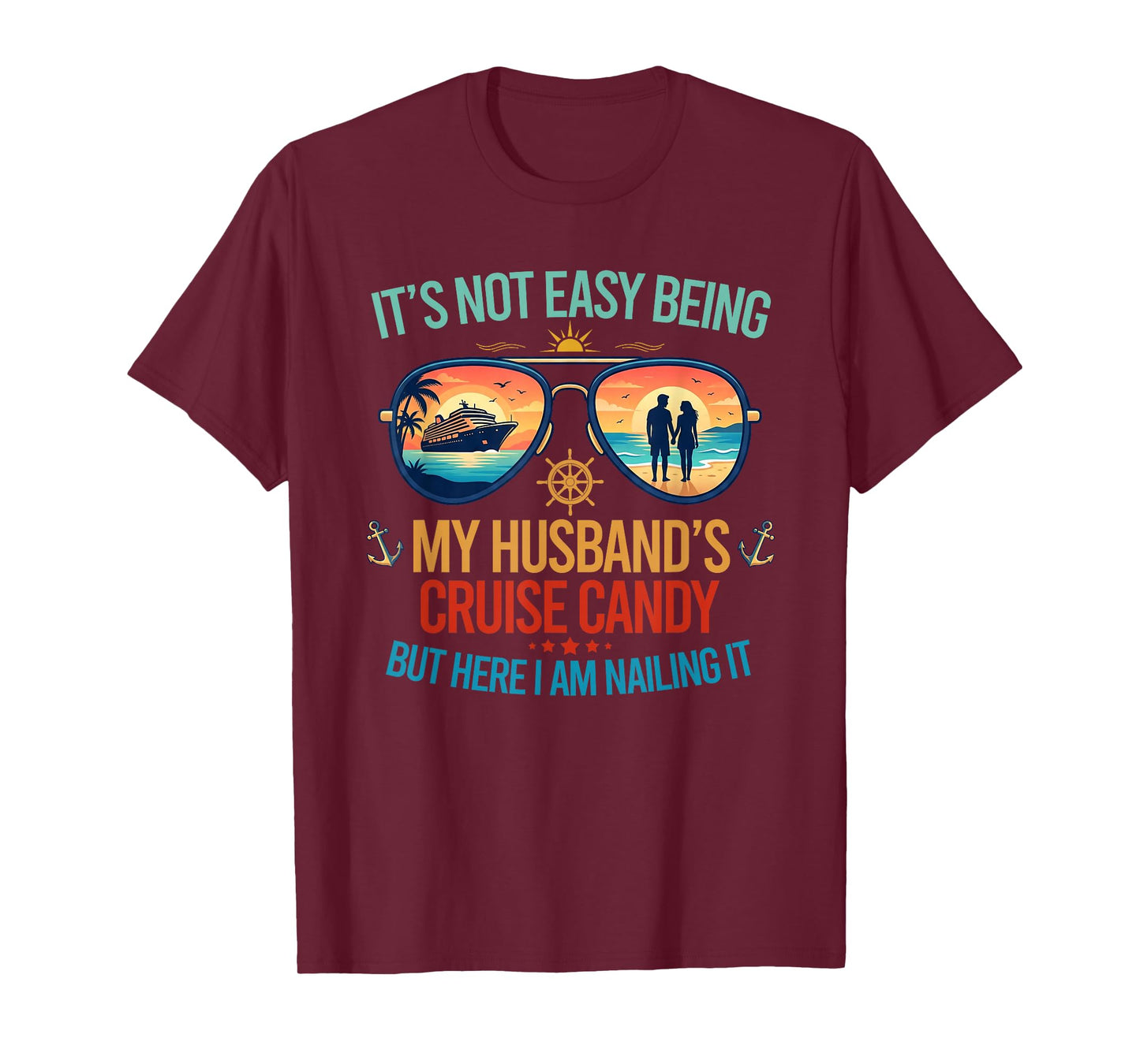 Husband and Wife Cruise Candy Funny Matching Couples T-Shirt