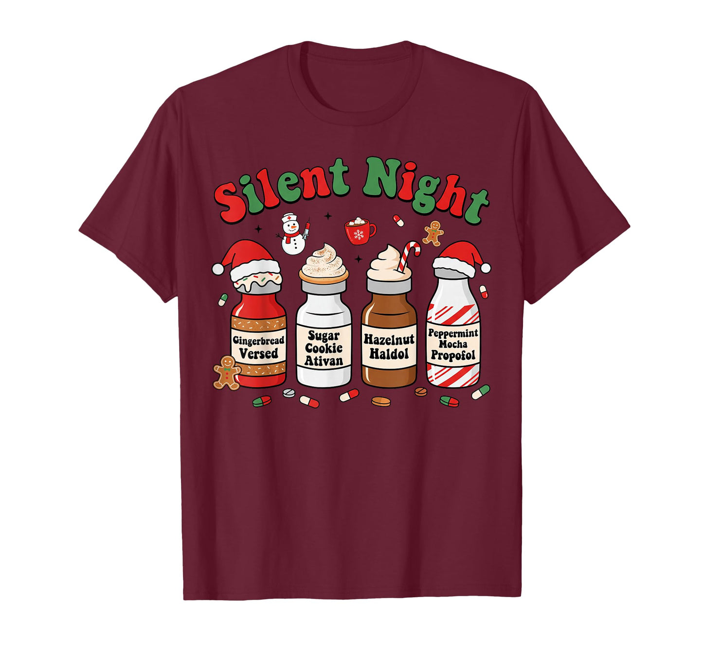 Funny Christmas Nurse Medical Christmas ICU nicu RN Nurse T-Shirt