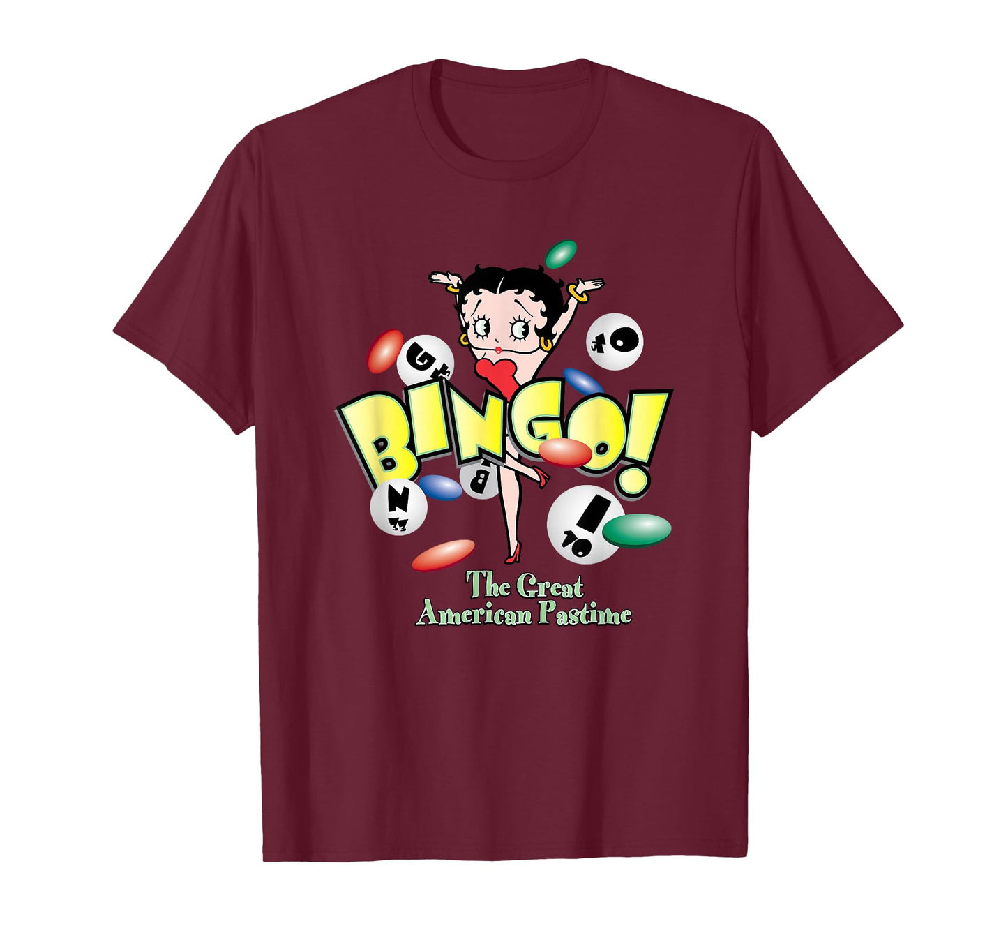 Betty Boop Bingo The Great American Pastime T-Shirt