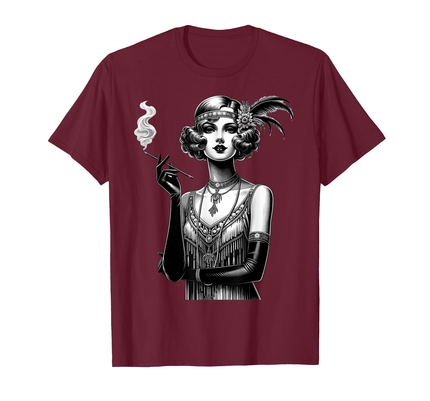 ROARING 1920's Great, Gatsby Glamorous Woman Flapper T-Shirt