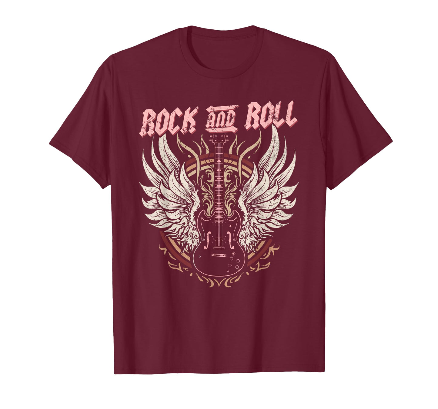 Rock & Roll Guitar Vintage ROCK Women Rock Band Music T-Shirt