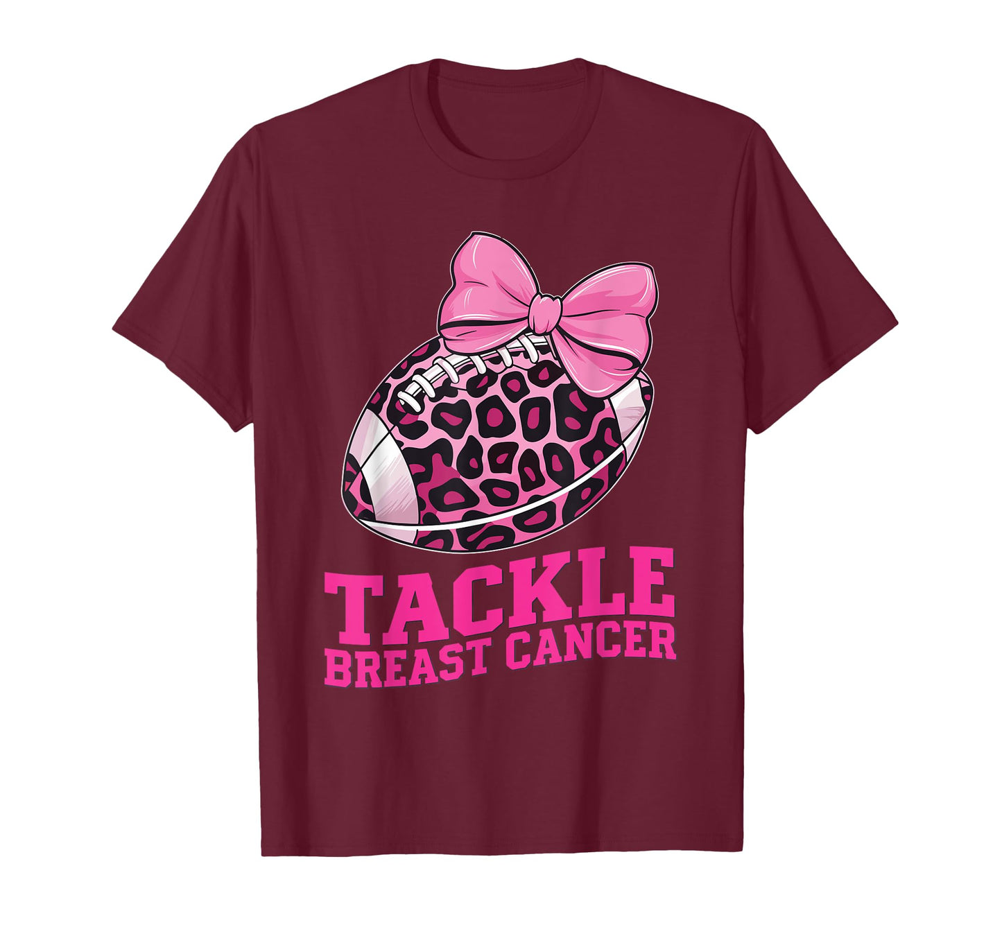 Tackle Breast Cancer Awareness American Football Women Kids T-Shirt