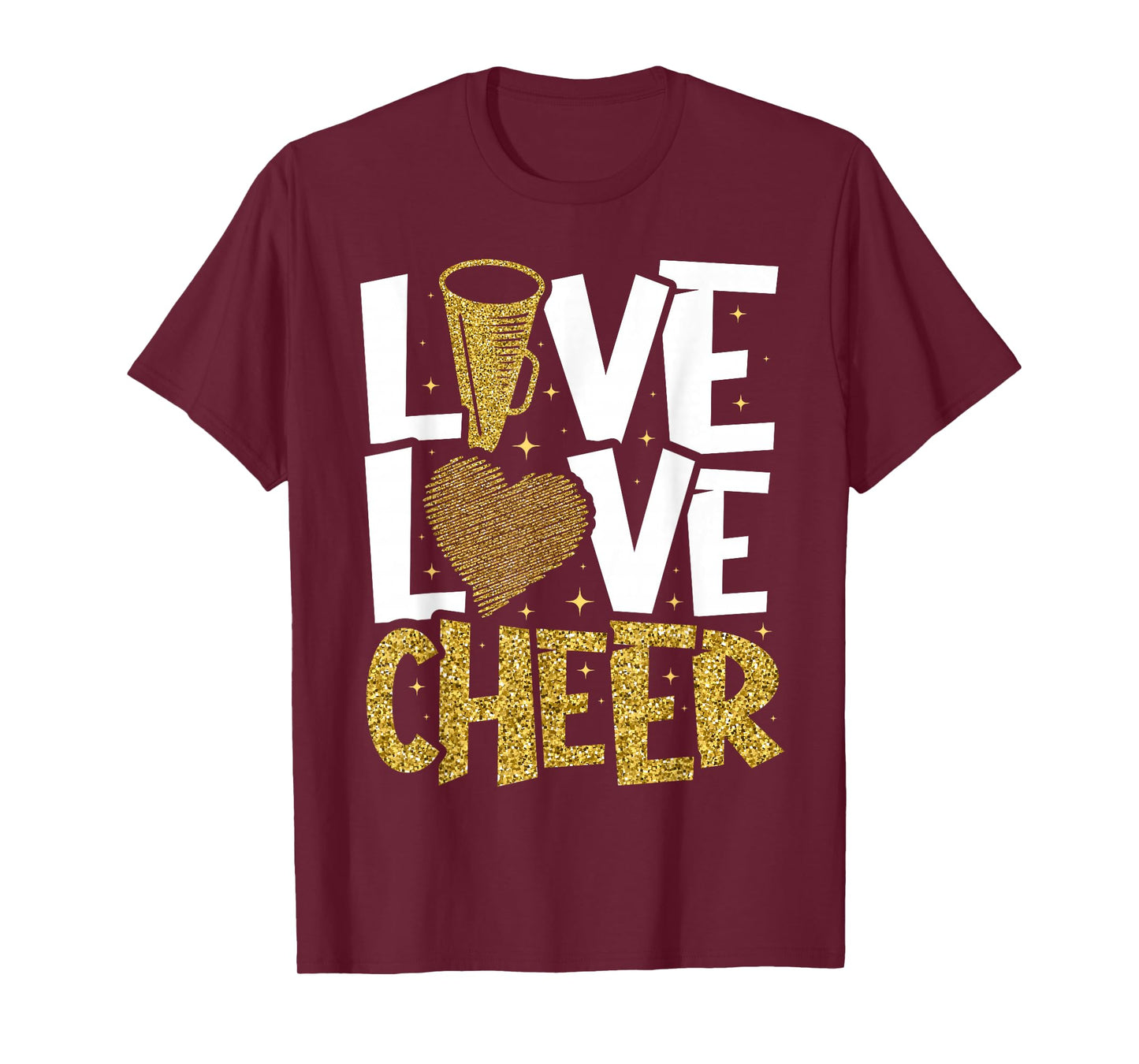 Live Love Cheer Girl Cheerleading Cheerleader Women Cheer T-Shirt
