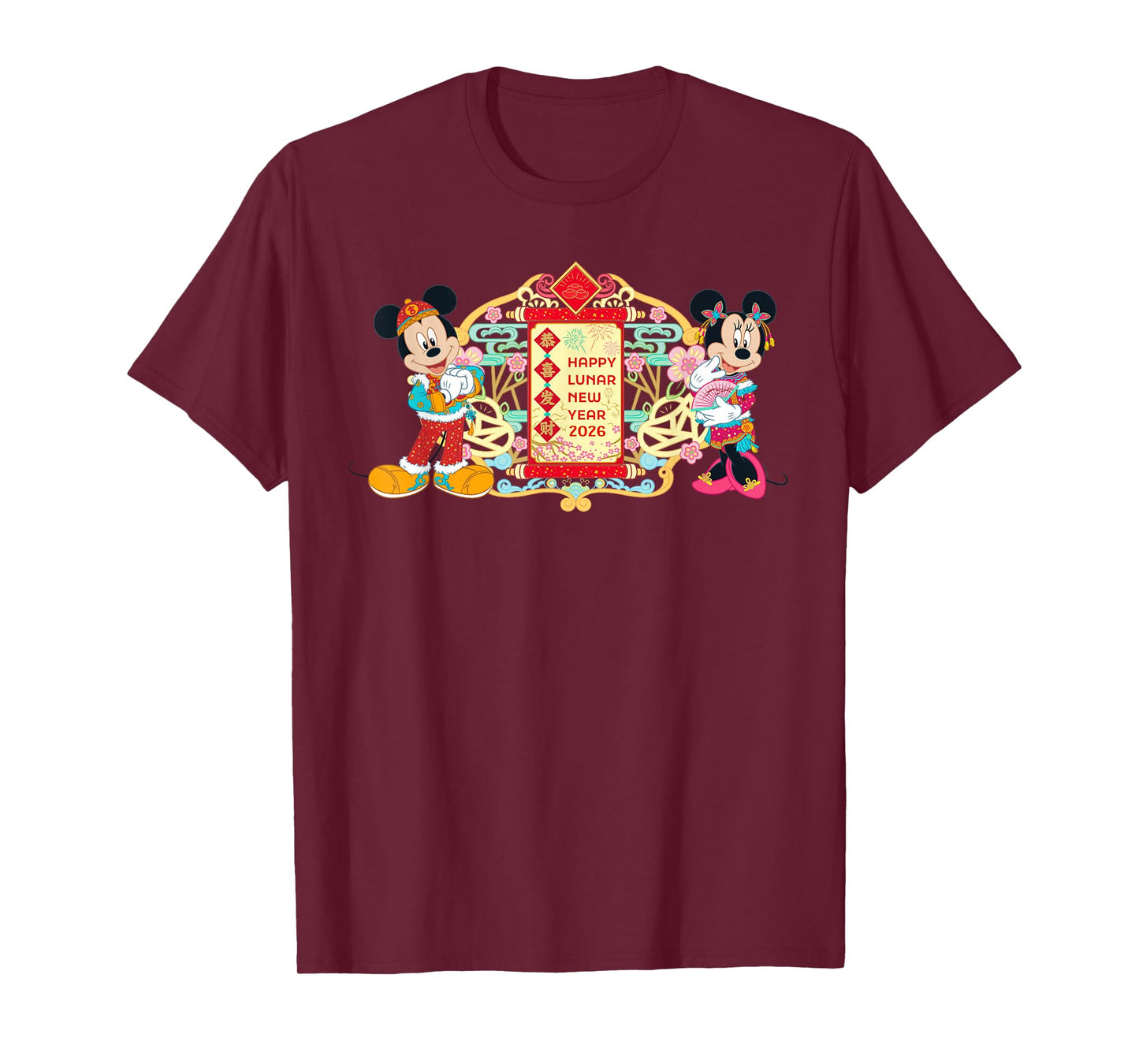 Disney Mickey & Minnie Chinese Happy Lunar New Year 2026 T-Shirt