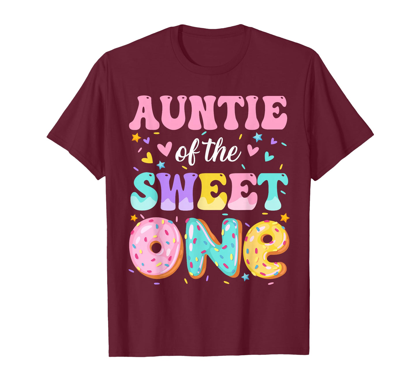 Auntie Of The Sweet One 1st Birthday Donut Bday Party T-Shirt