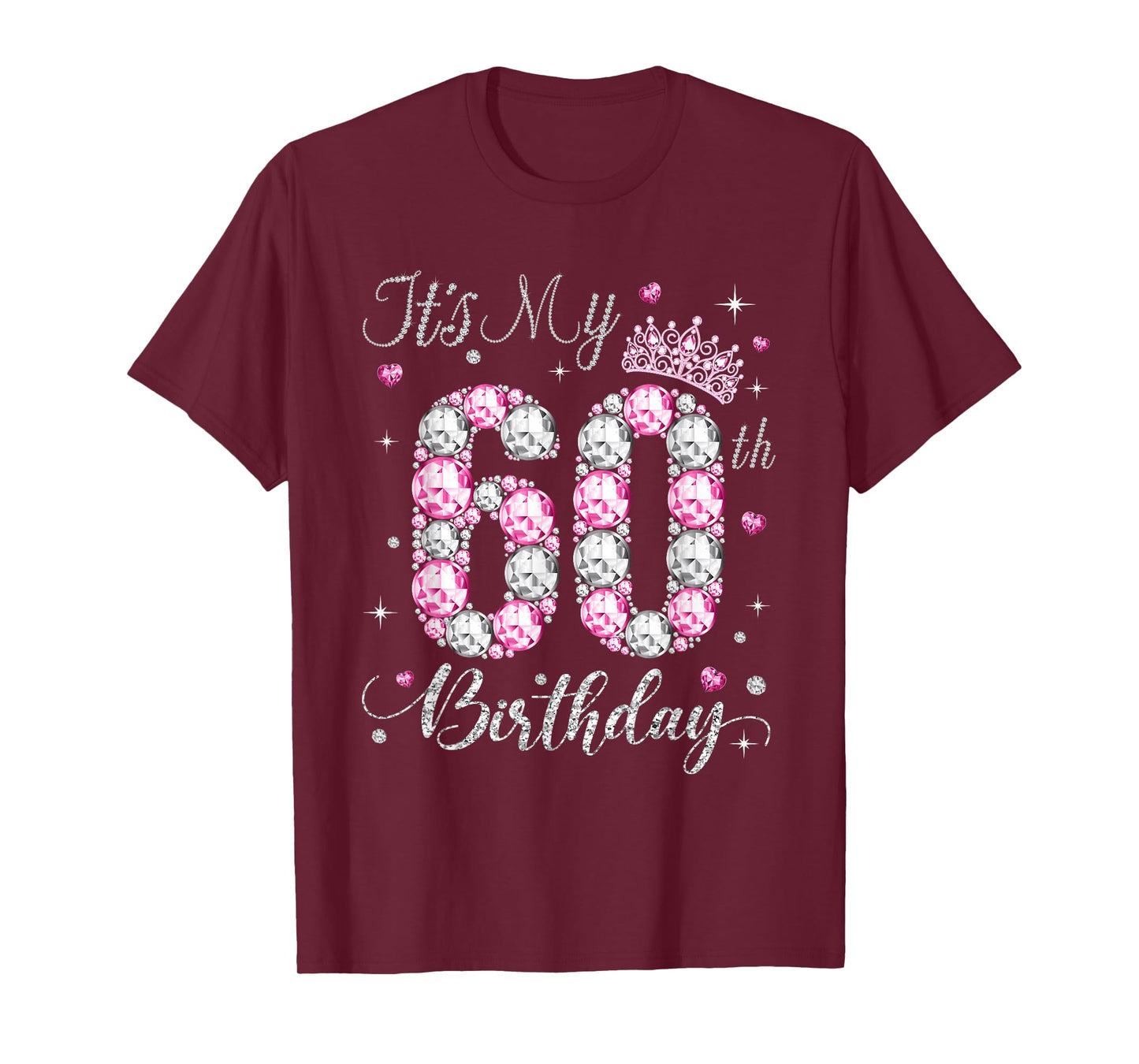 It's My 60th Birthday 60 Year Old Women Queen Diamond Crown T-Shirt