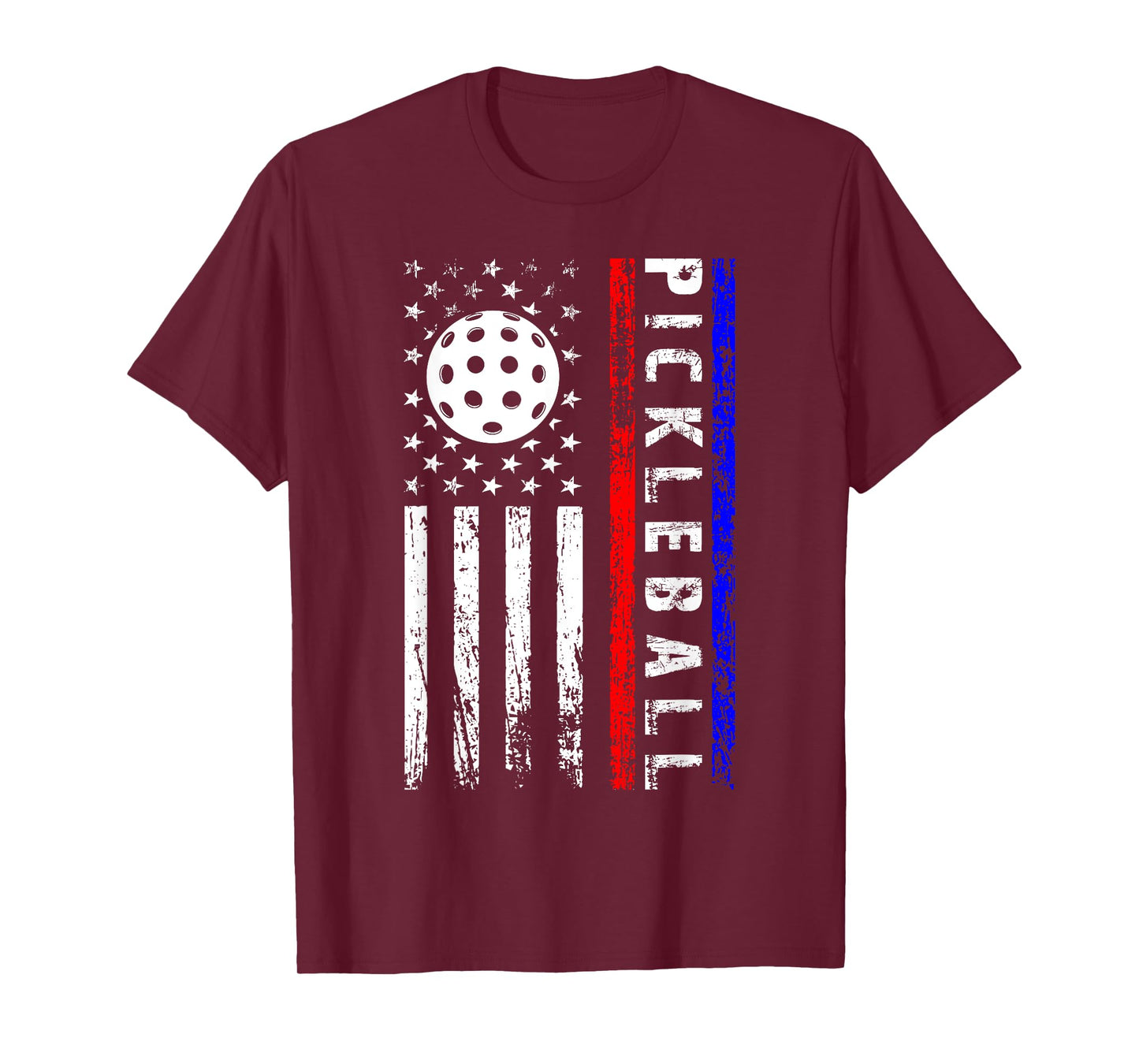 Pickleball Lovers 4th of July American Flag Pickle Ball USA T-Shirt for Women Kids Men