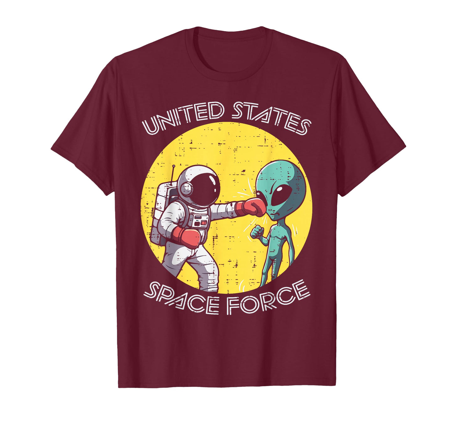 Astronaut Punch Alien United States Space Force Men Boys Kid T-Shirt