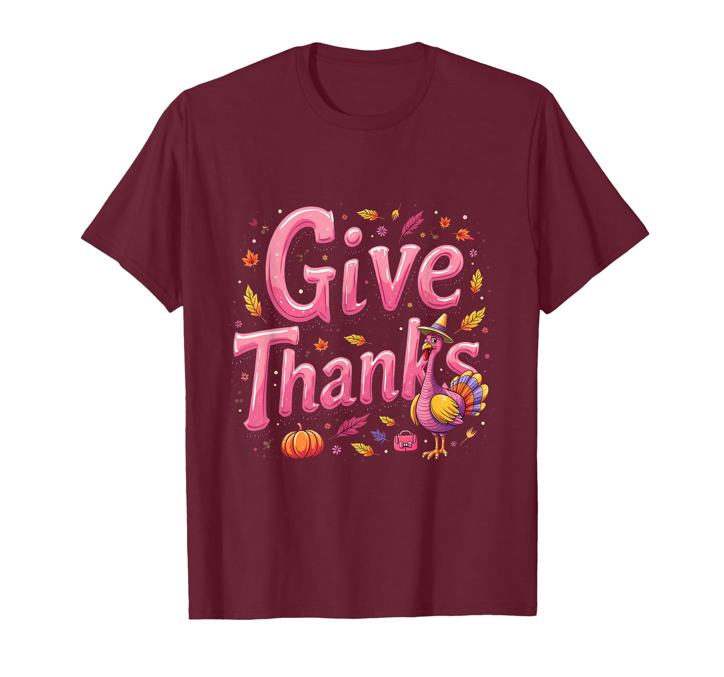 Thankful Turkey Give Thanks Grandma Mama Mom Denim T-Shirt