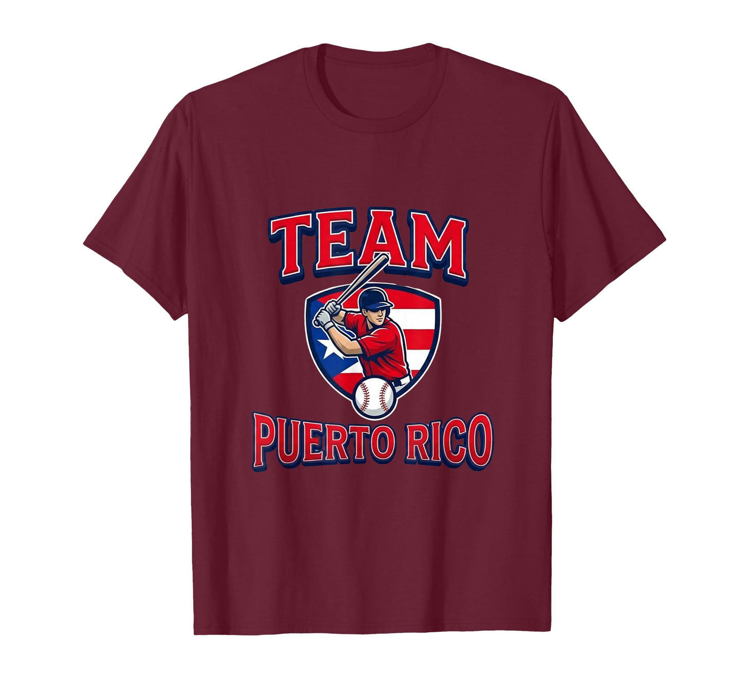 Team Puerto Rico Baseball Flag Patriotic T-Shirt