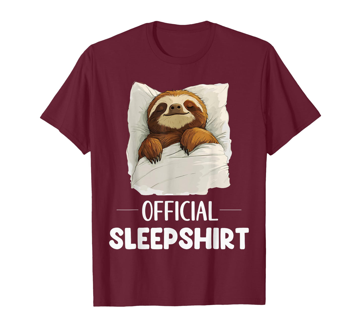Official Sleepshirt Cute Sleeping Sloth Animal Lovers Pajama T-Shirt