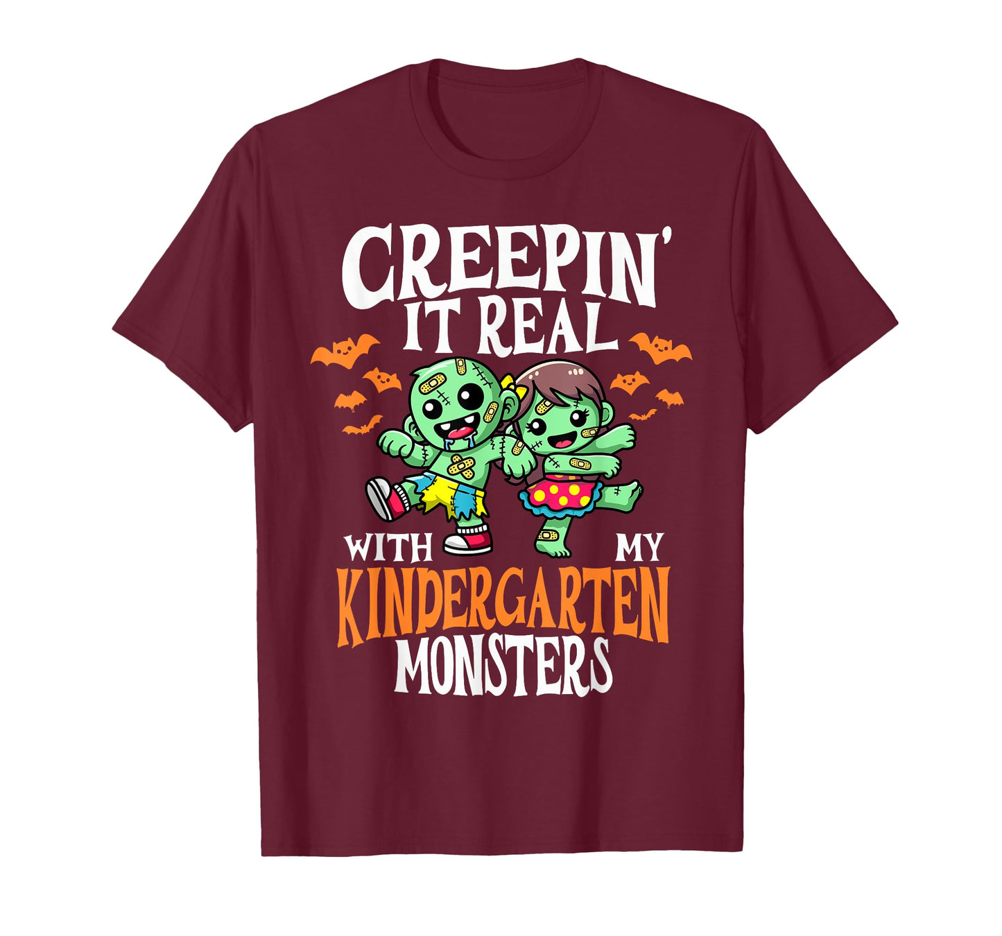 Creepin It Real Monster PreK Kindergarten Teacher Halloween T-Shirt