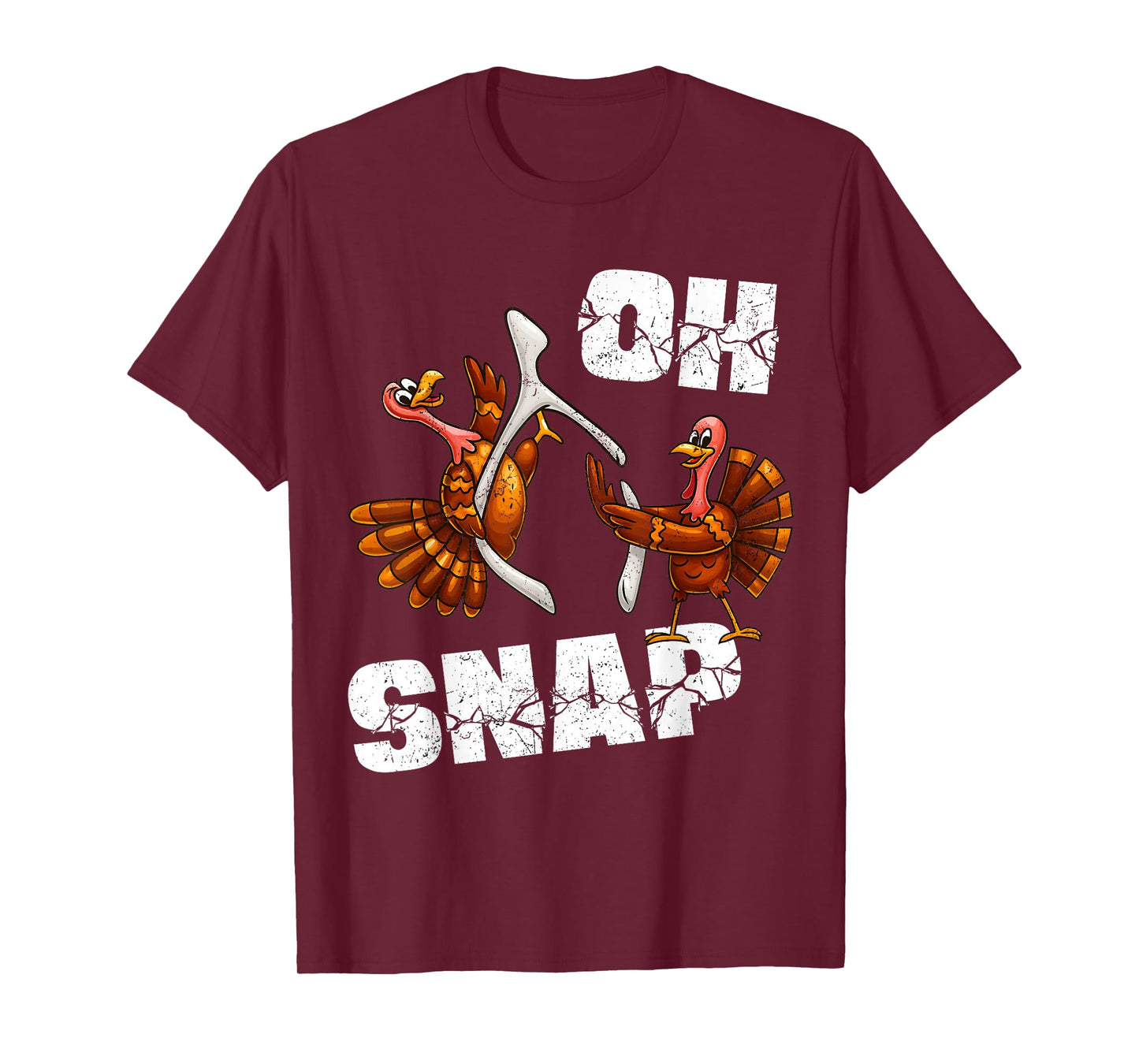 Oh Snap Funny Vintage Turkey Wishbone Thanksgiving Men Women T-Shirt