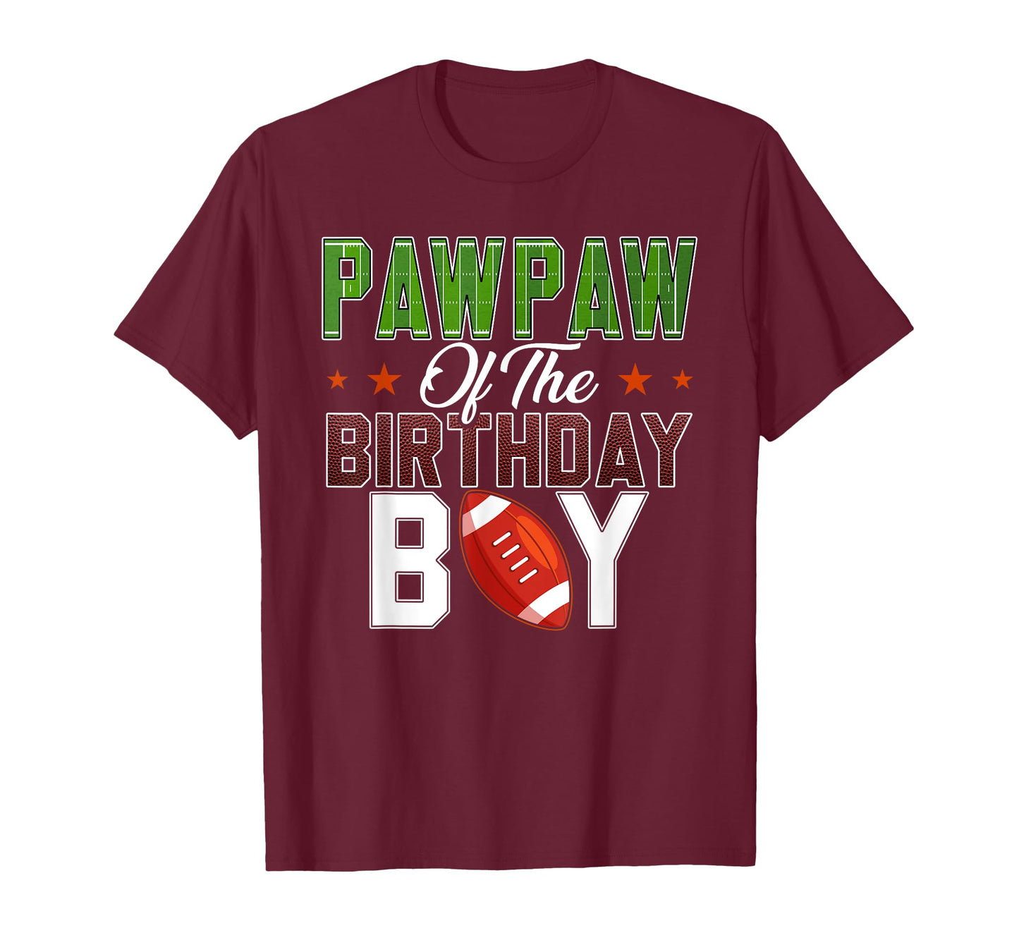 Pawpaw of The Birthday Boy Football Party Family Matching T-Shirt