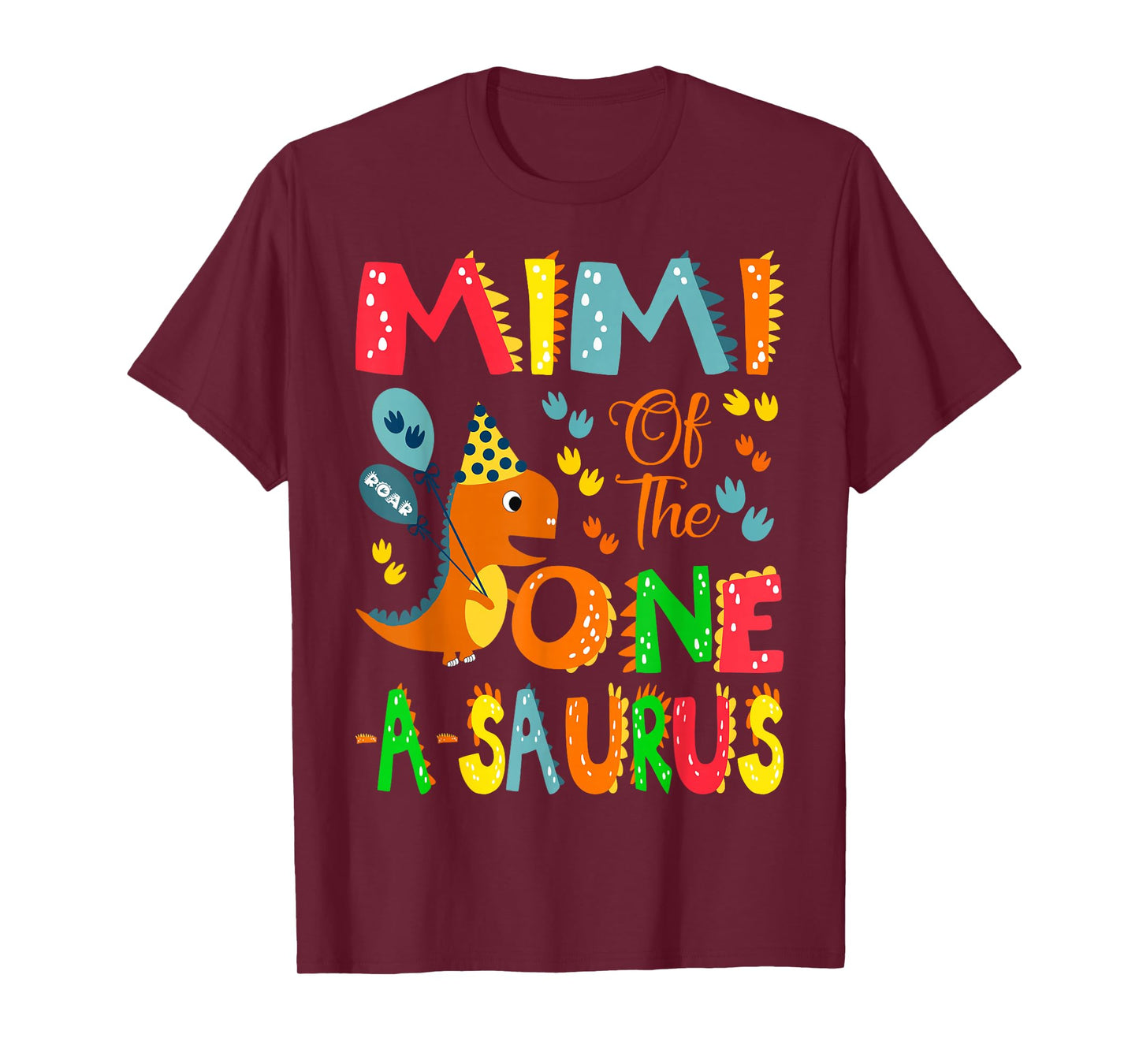 Mimi of The One-A-Saurus 1st Birthday Boy Dinosaur Lover T-Shirt