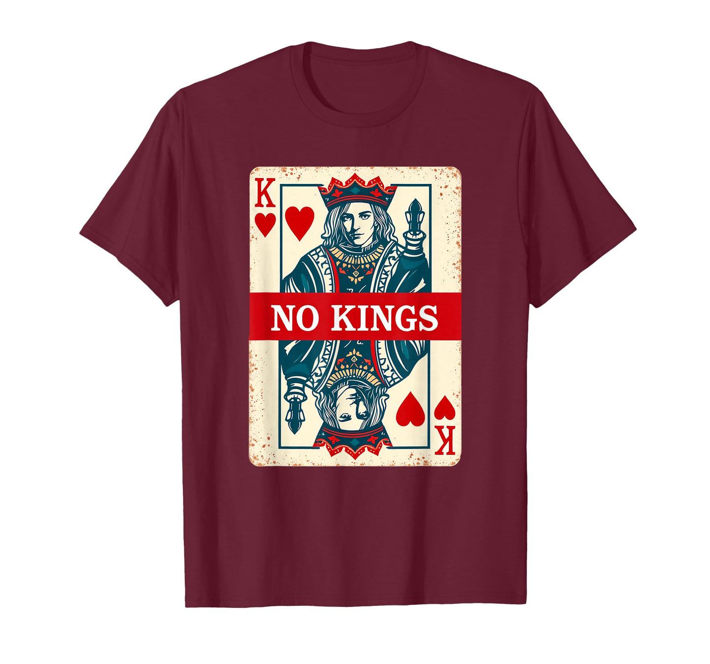 No Kings Playing Card Statement Design T-Shirt