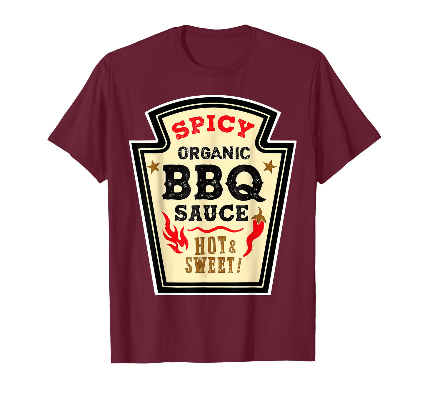 Halloween Spicy BBQ Sauce Funny Food Costume Men Women Kids T-Shirt