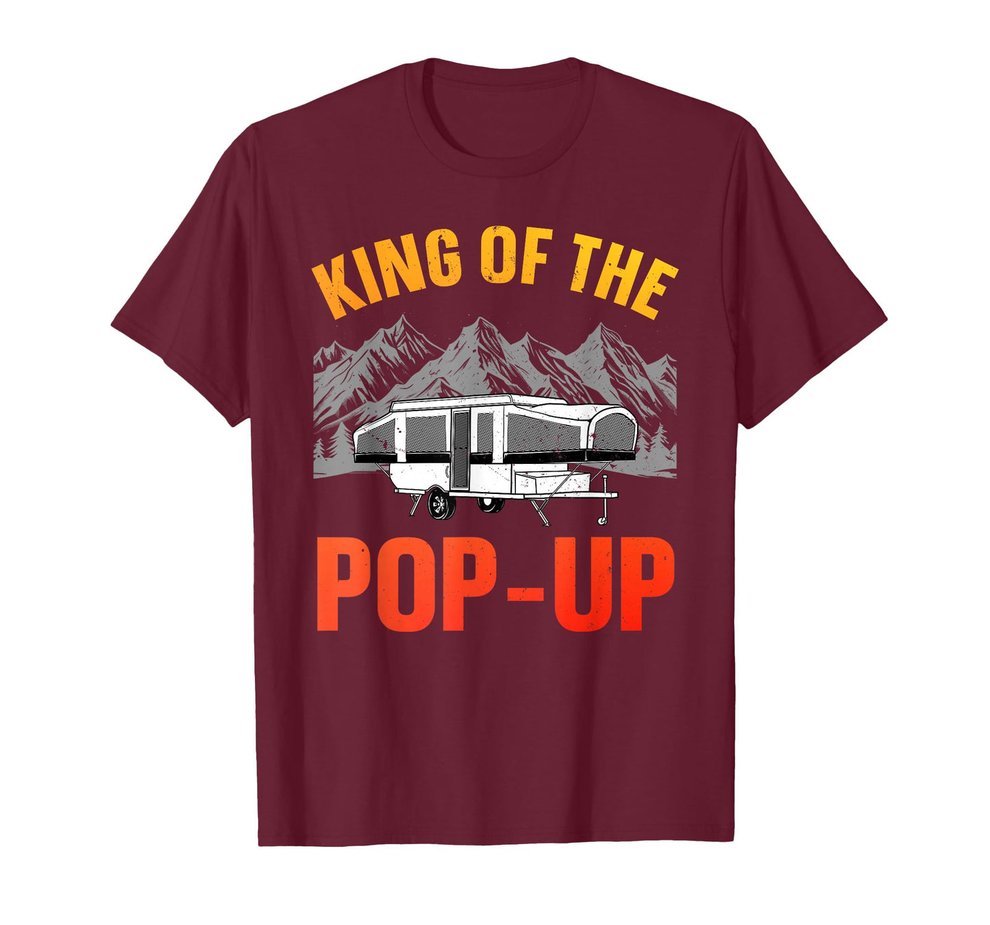 Funny Pop Up Camper Art for Men Dad Pop Up Trailer Camping T-Shirt