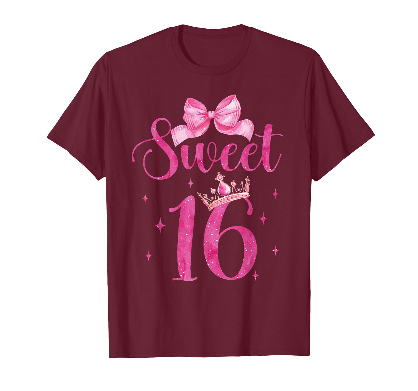 Sweet 16 Birthday Girl Coquette Aesthetic Pink Bow Birthday T-Shirt