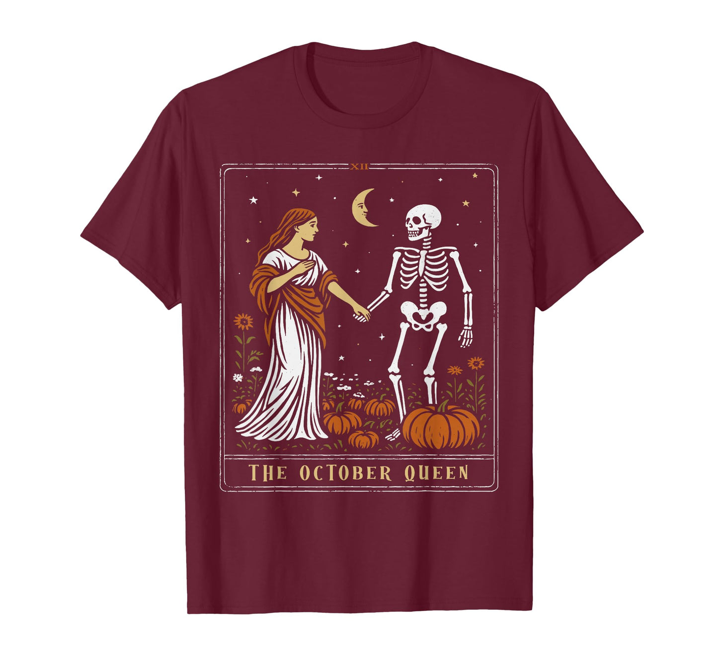 The October Queen Tarot Card Halloween Spooky Season T-Shirt
