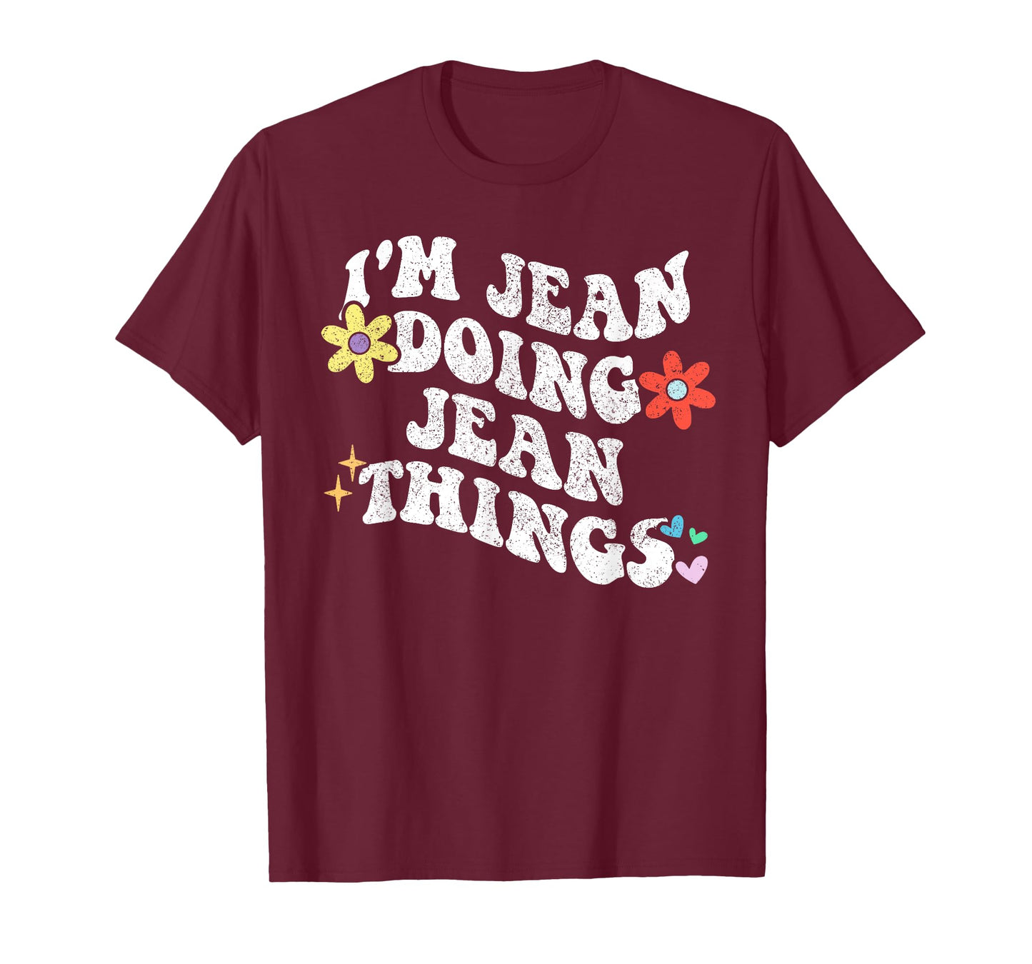 Retro Groovy Im JEAN Doing JEAN Things Funny Mother's Day T-Shirt