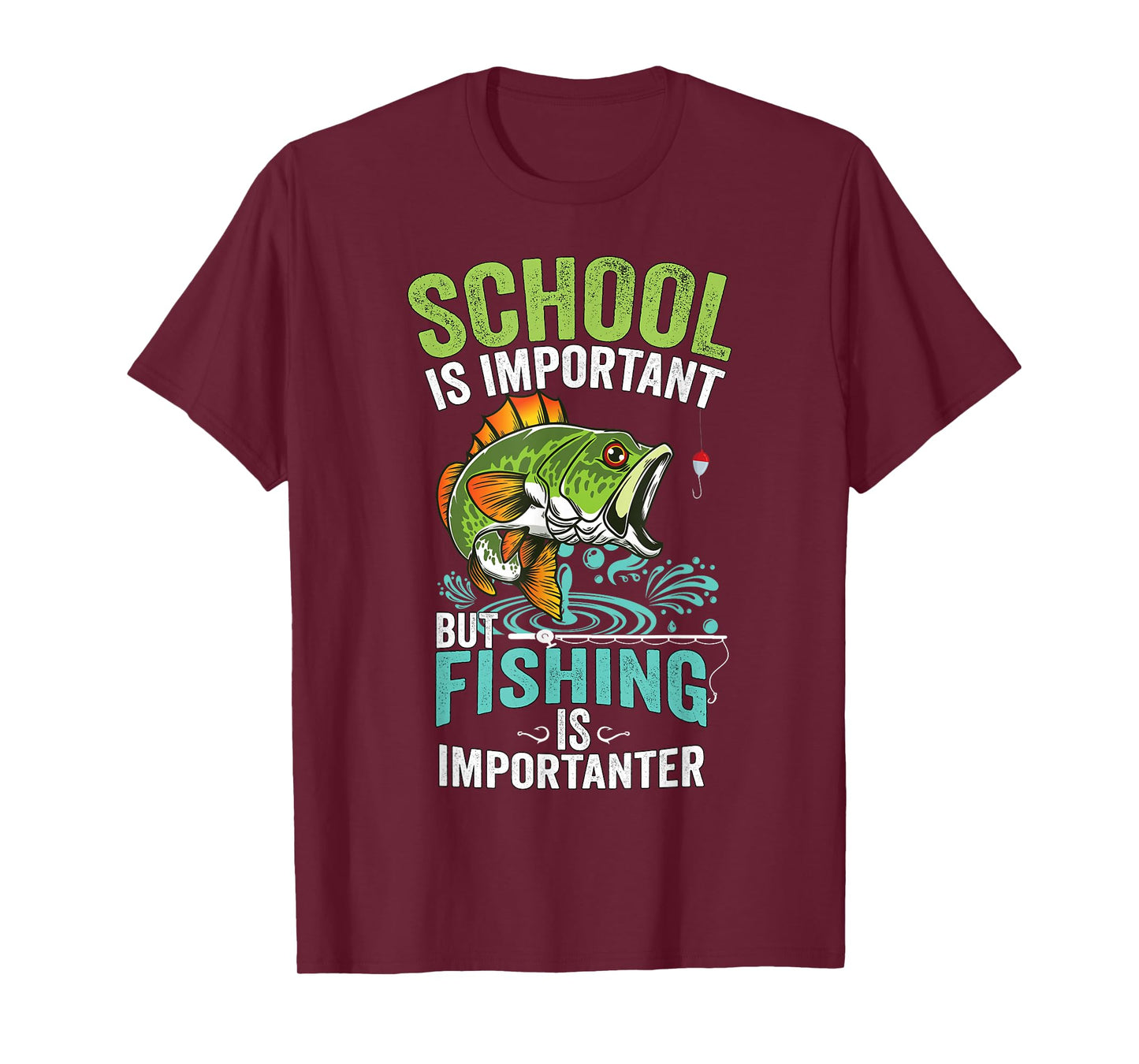 Funny Fishing For Boys Kids Fish Saying Bass Fisherman T-Shirt
