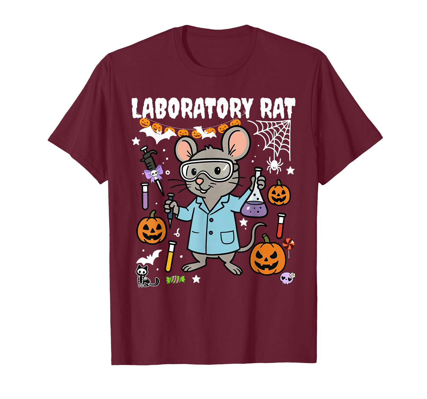 Halloween Laboratory Rat Medical Lab Tech Science Chemistry T-Shirt