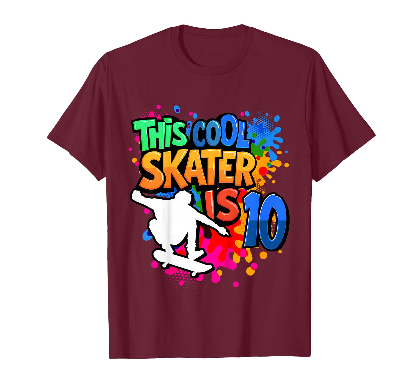 10th Birthday Skateboard - This Cool Skater is 10 Years Old T-Shirt