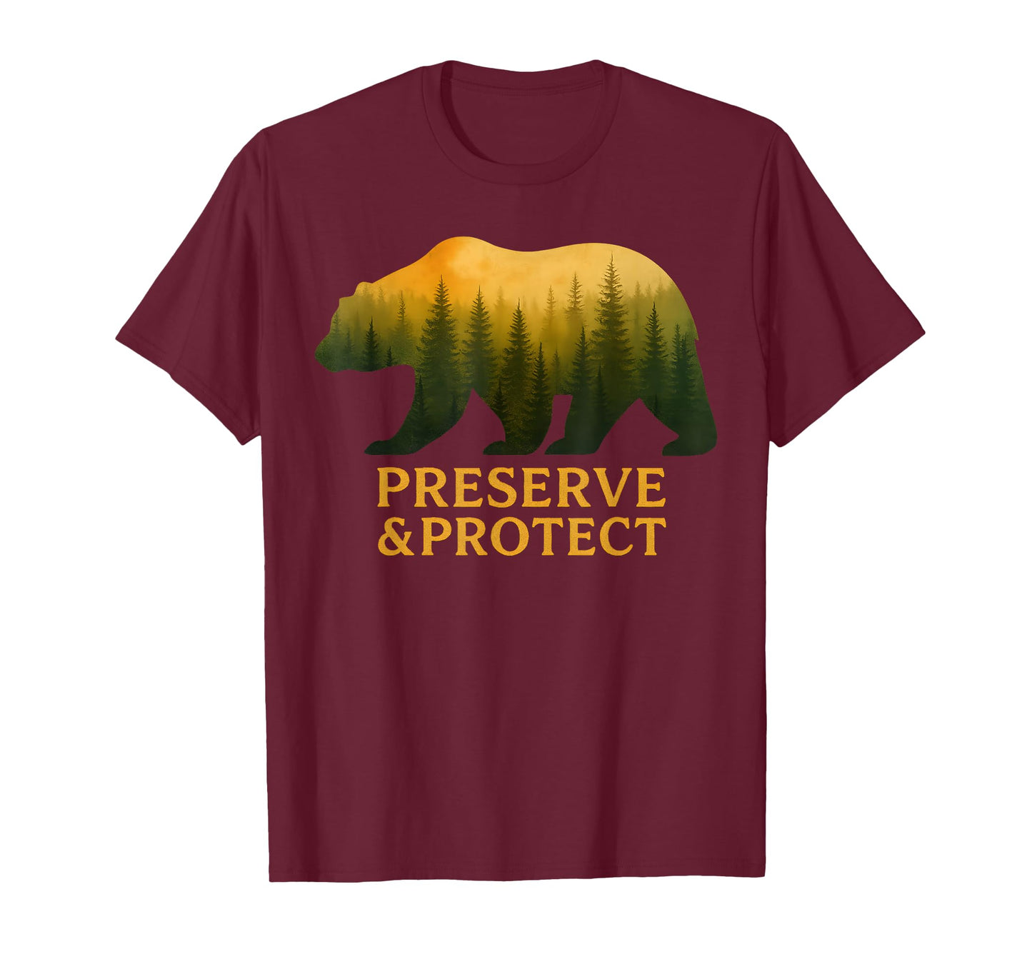 Preserve Protect Bear Forest Wildlife Nature Gifts T-Shirt
