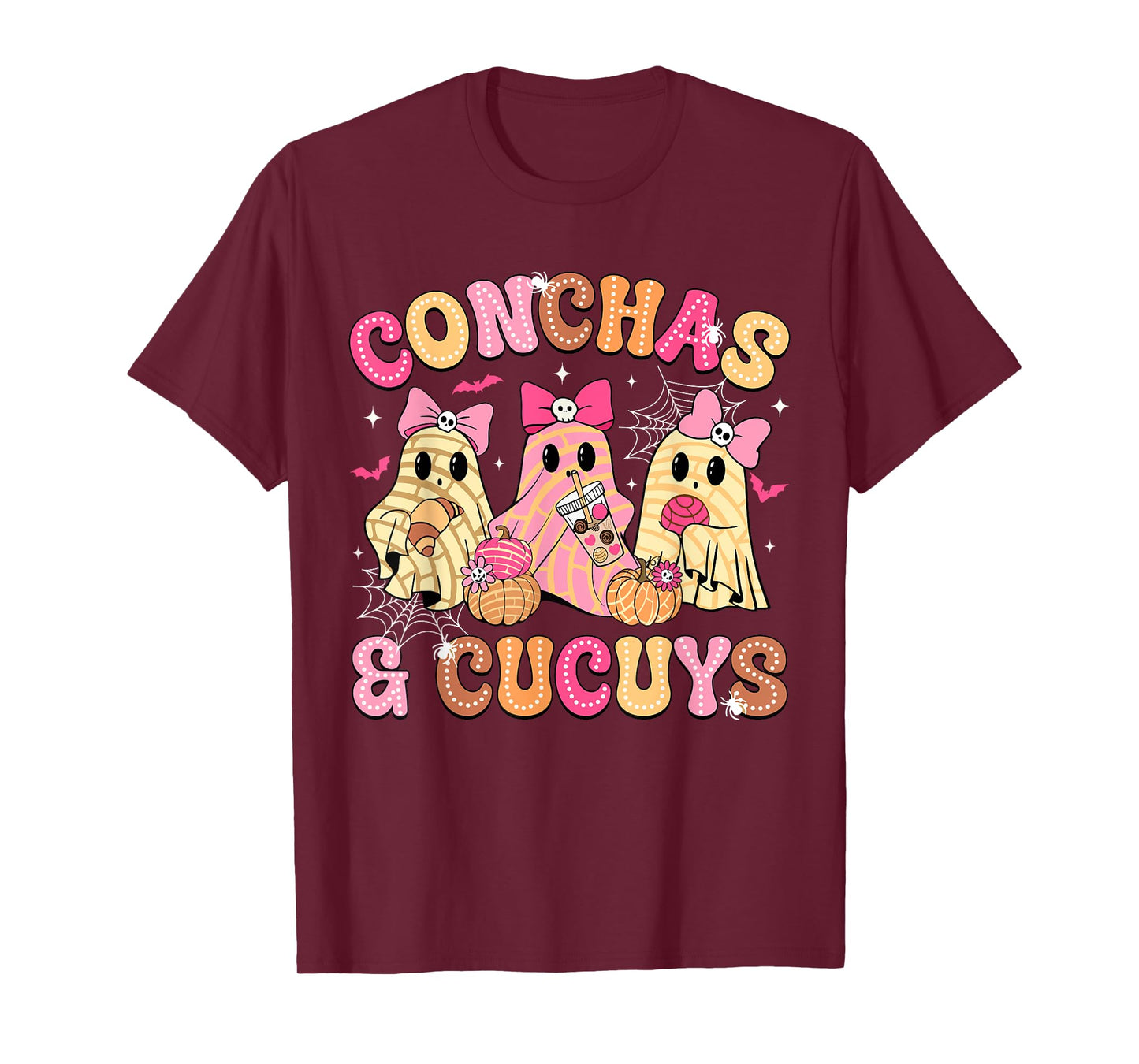 Cute Conchas And Cucuys Ghost Funny Mexican Halloween Ghost T-Shirt