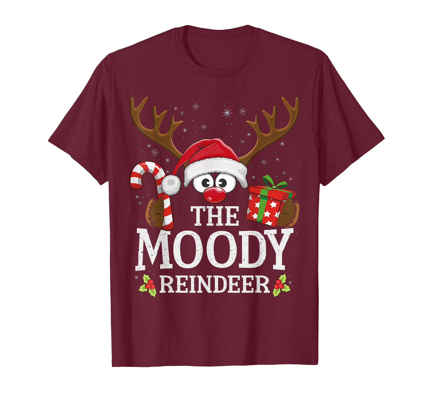 Christmas Matching The Moody Reindeer Family T-Shirt