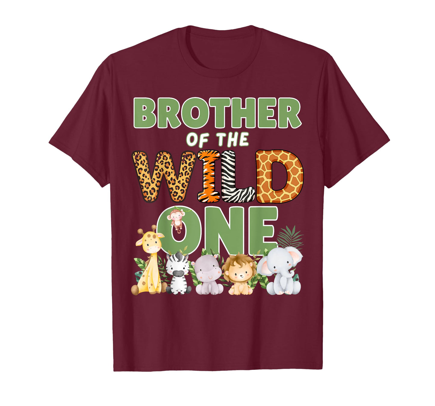 Brother Of The Wild One 1st Birthday Safari Family Matching T-Shirt
