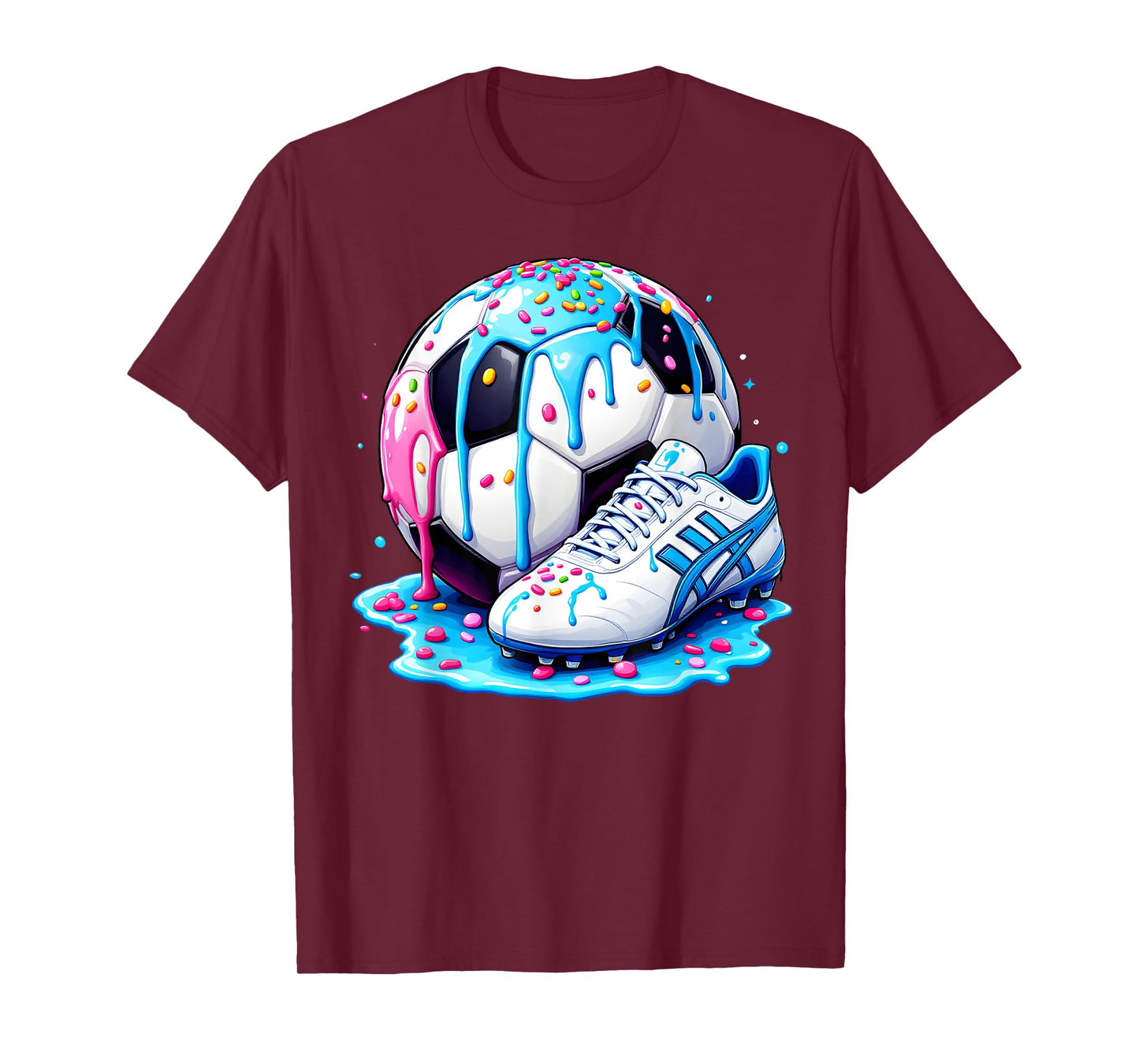 Soccer Ice Cream Sprinkles Theme Youth Respect The Drip Kids T-Shirt